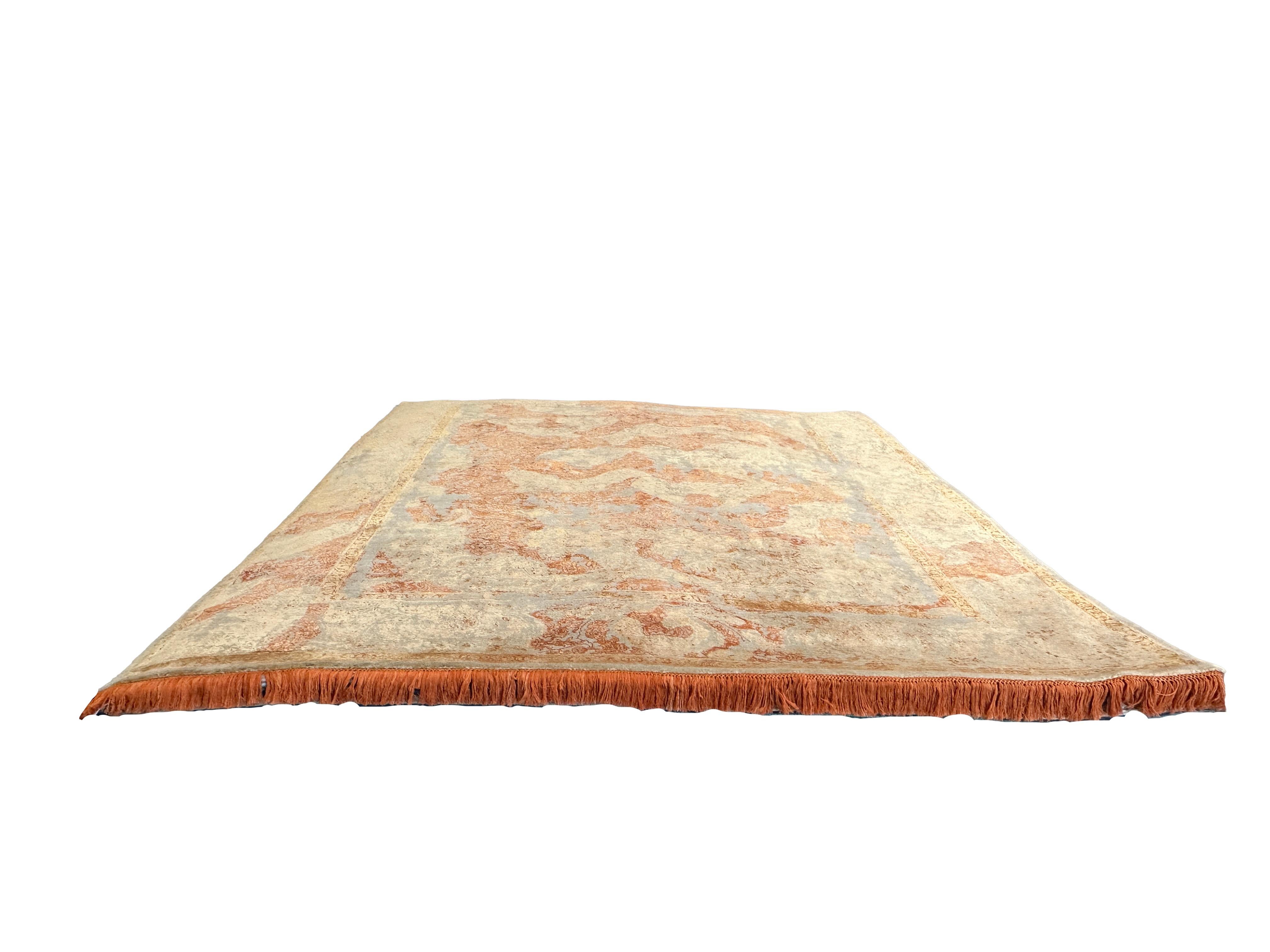 Morden 8x10 Orange Tone Rug For Sale 1