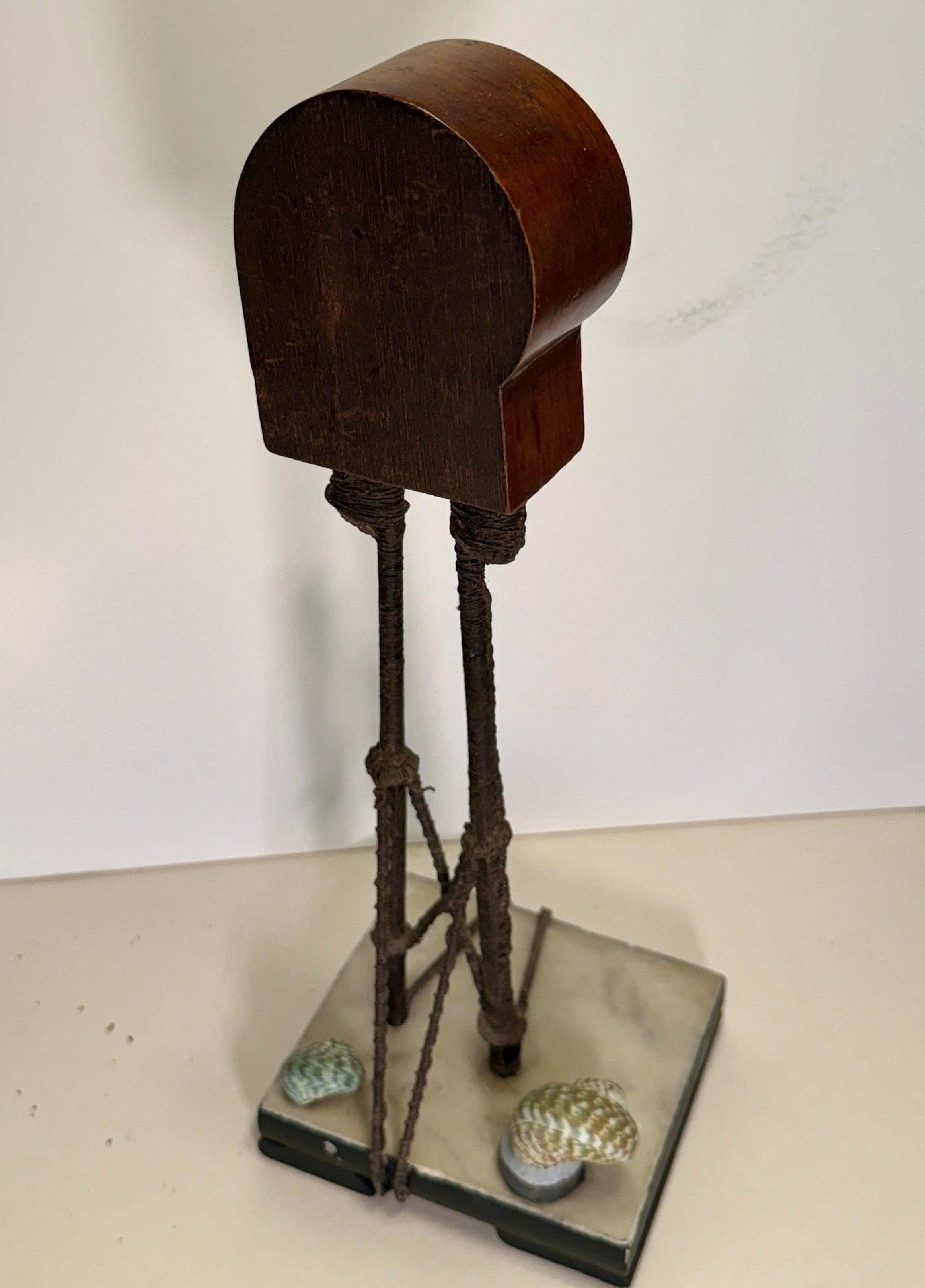 Morden Sculpture In Wood And Metal by Børge 2013 For Sale 9