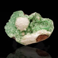 Mordenite on Green Apophyllite