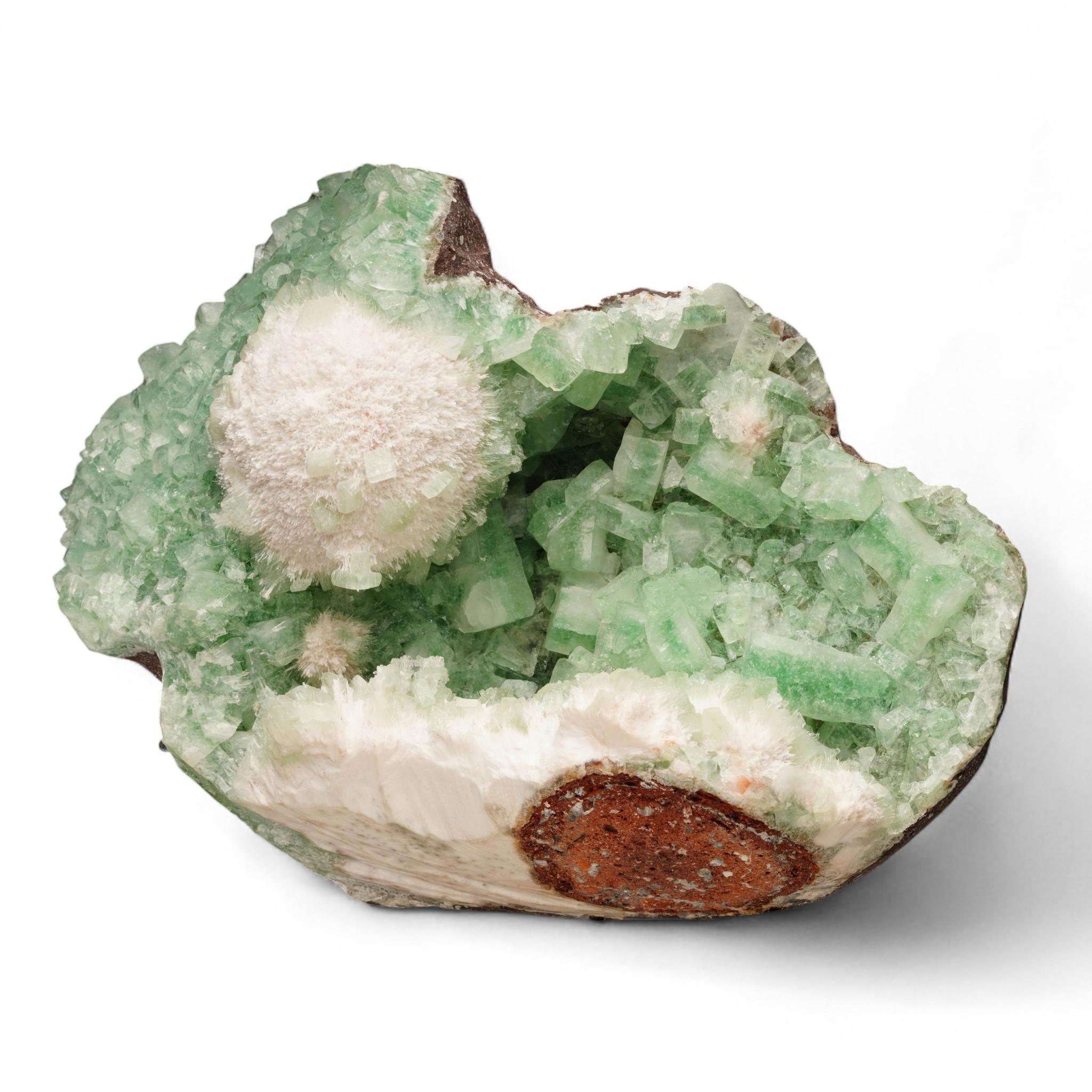 Mordenite on Green Apophyllite For Sale 1