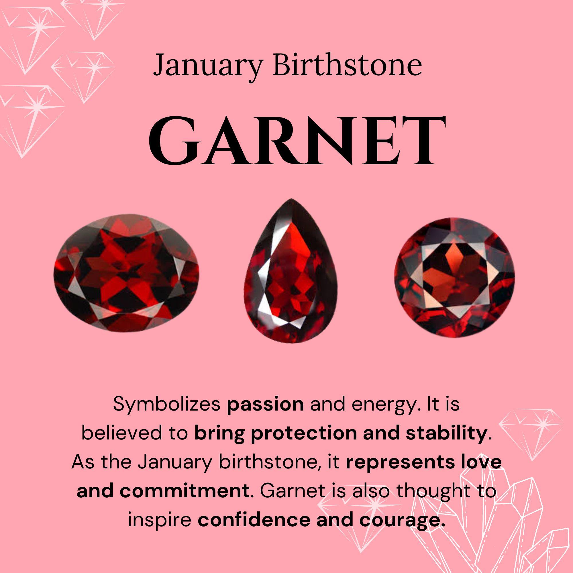 For Sale:  Mordernist Oval Cut Natural Red Garnet Birthstone and Zircon Ring in 925 Silver 11
