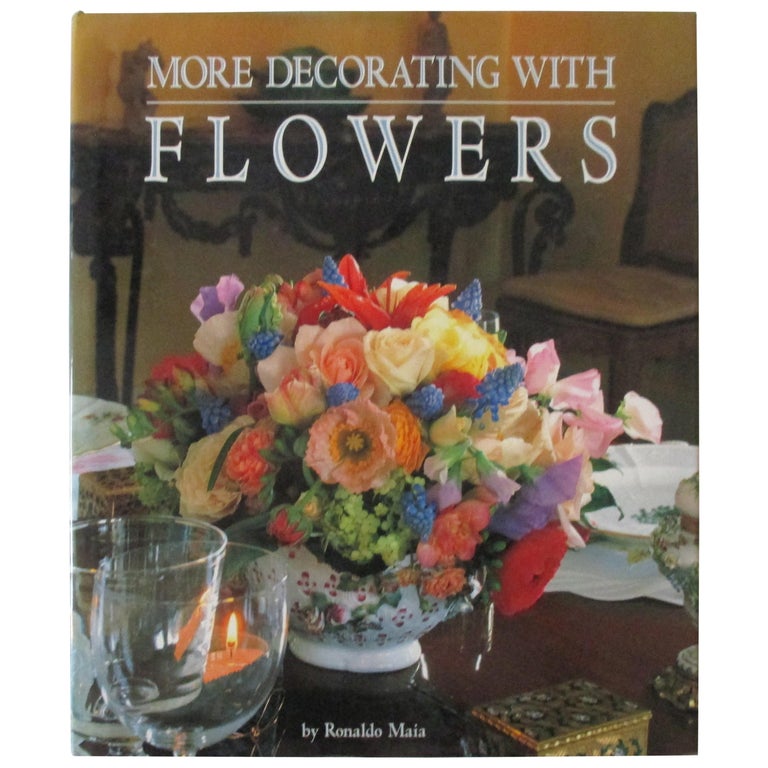 More Decorating with Flowers Decorative Vintage Coffee Table Book For Sale