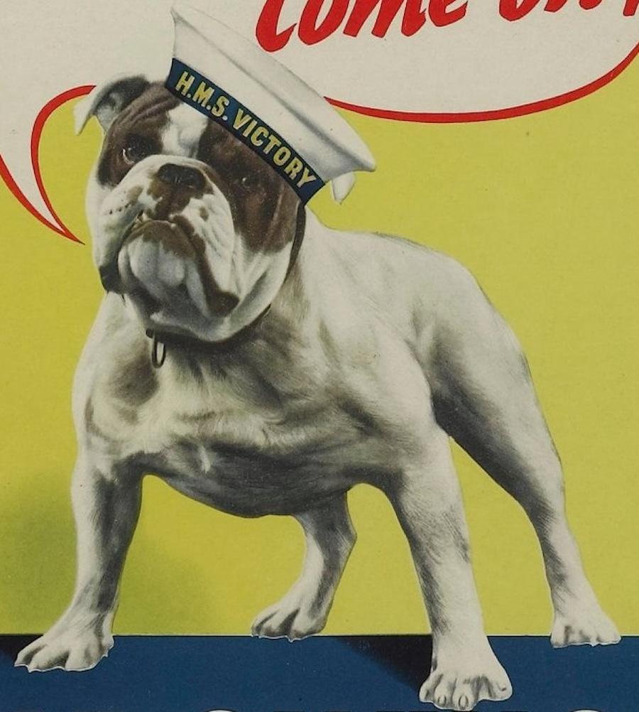 Papier « Plus d'expéditions - À bientôt ! Les économies réalisées pendant la guerre sont des navires de guerre... Affiche britannique vintage de la Seconde Guerre mondiale en vente