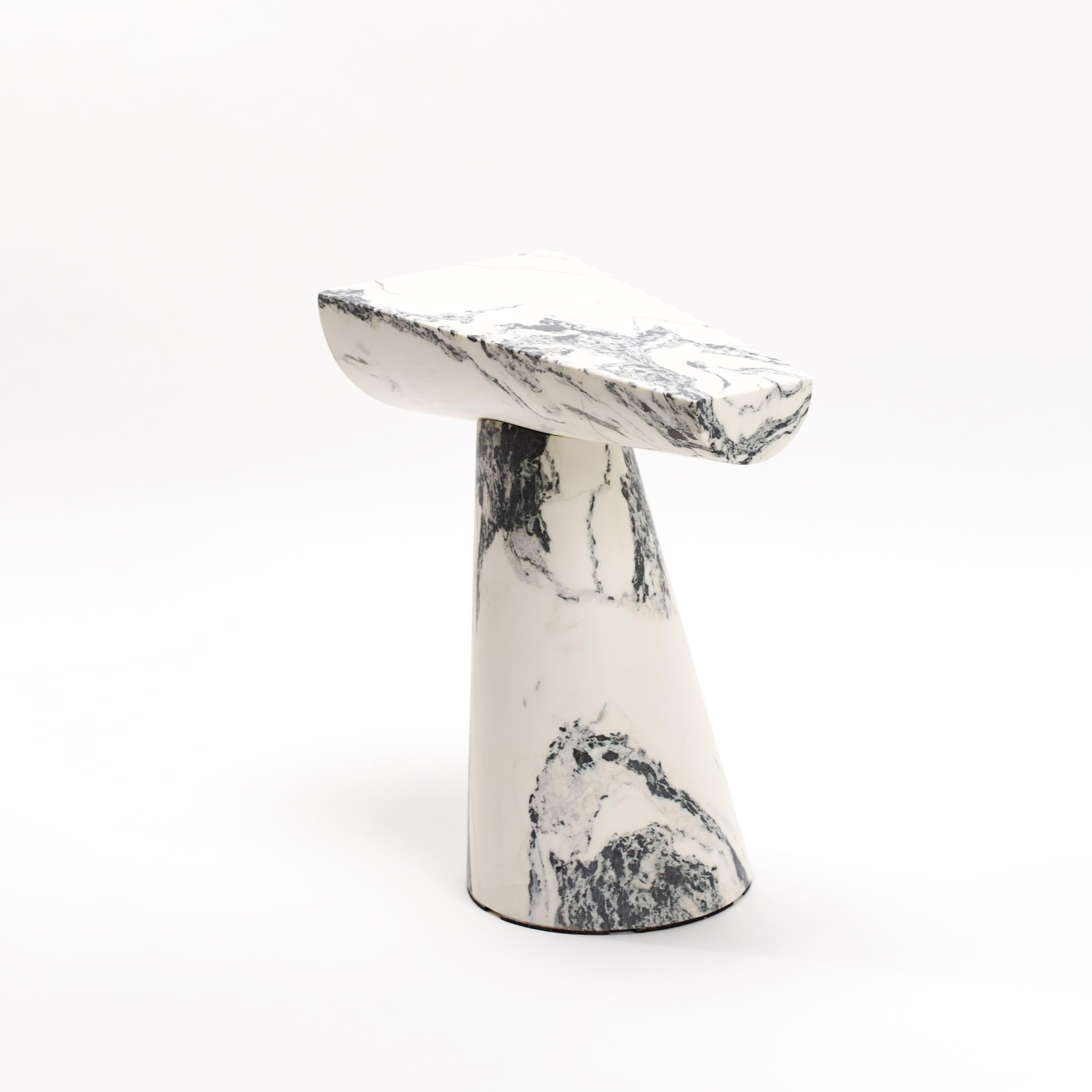More Side Table by Studio Yolk
Dimensions: W 24 x D 48 x H 48 cm
Materials: Arabescato Carrara Marble


