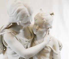 Moreau Girls Statue Parian Biscuit Porcelain Copeland 1880