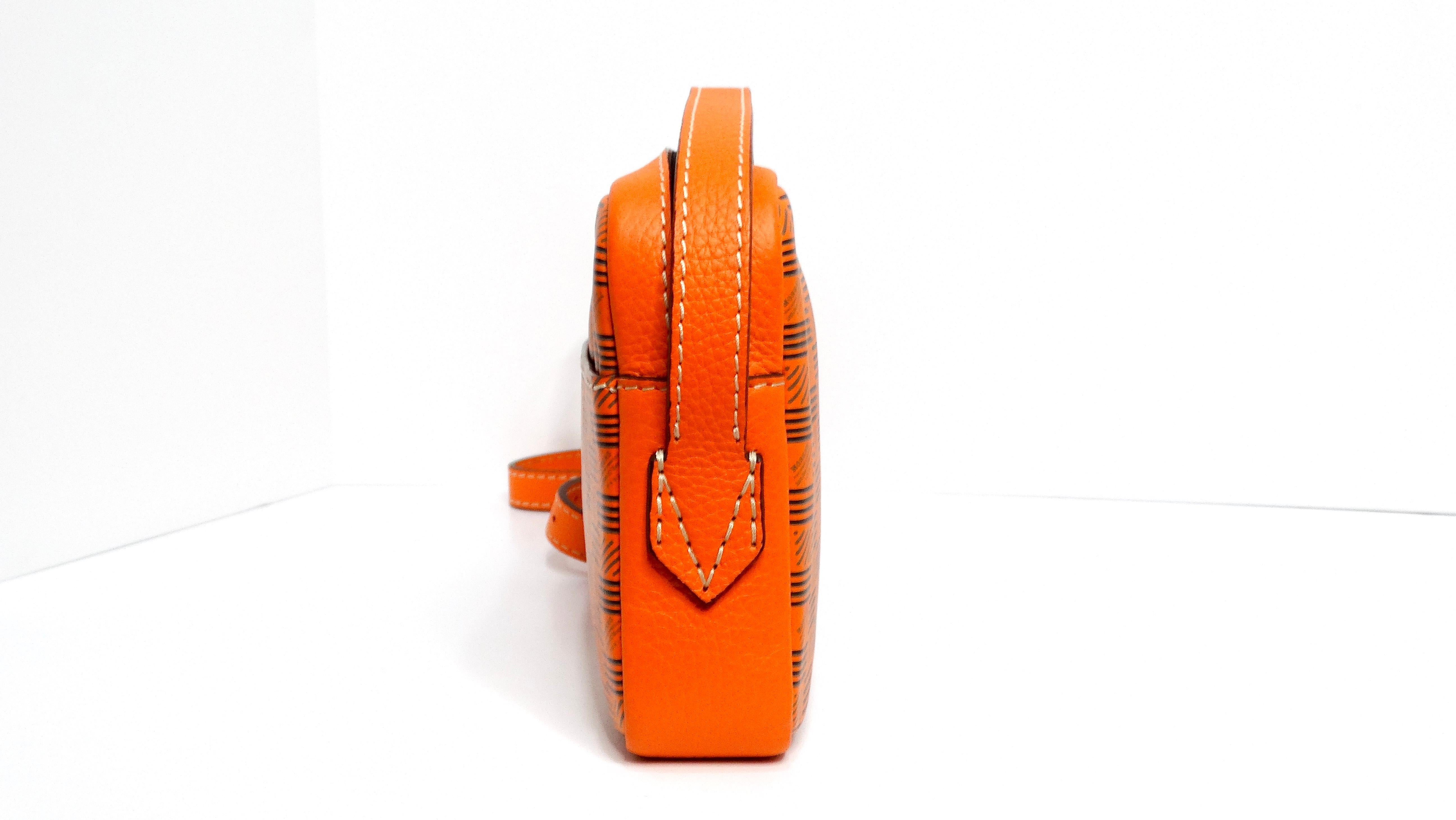 Moreau Savoie Orange Monogram Leather Crossbody Bag For Sale 2