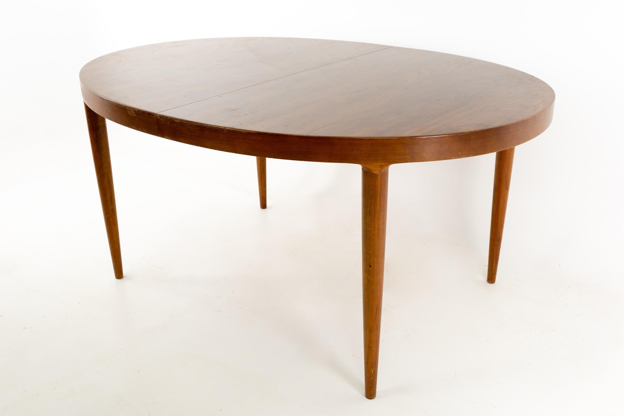 Mid-Century Modern Moreddi Midcentury Danish Modern Walnut Oval Dining Table