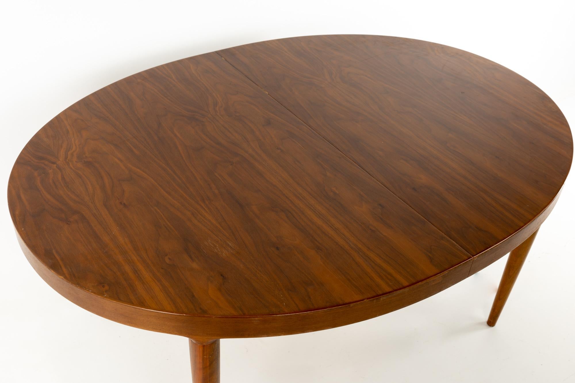 Moreddi Midcentury Danish Modern Walnut Oval Dining Table 2