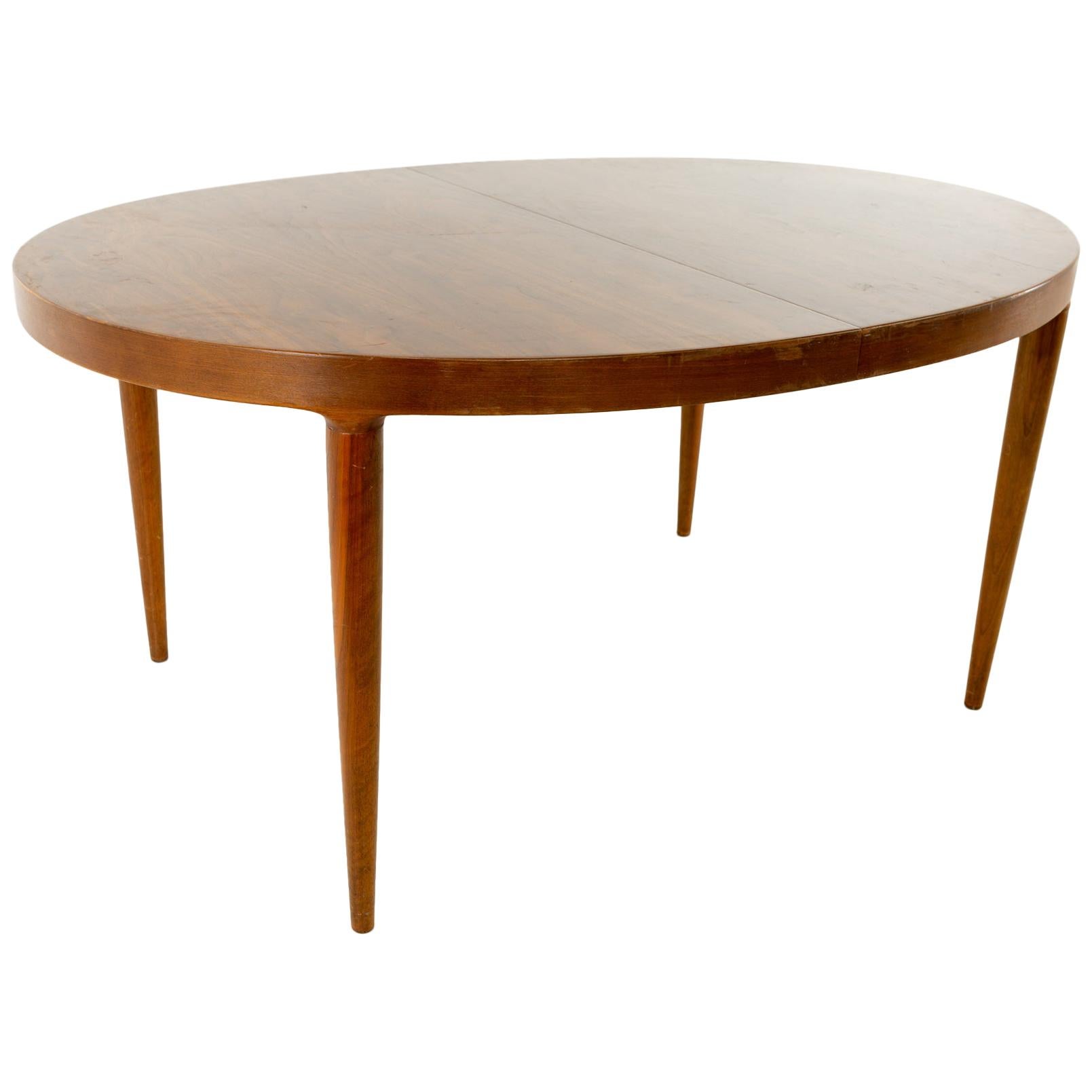 Moreddi Midcentury Danish Modern Walnut Oval Dining Table