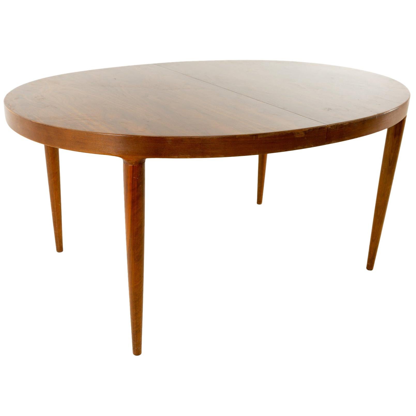 Moreddi Midcentury Danish Modern Walnut Oval Dining Table