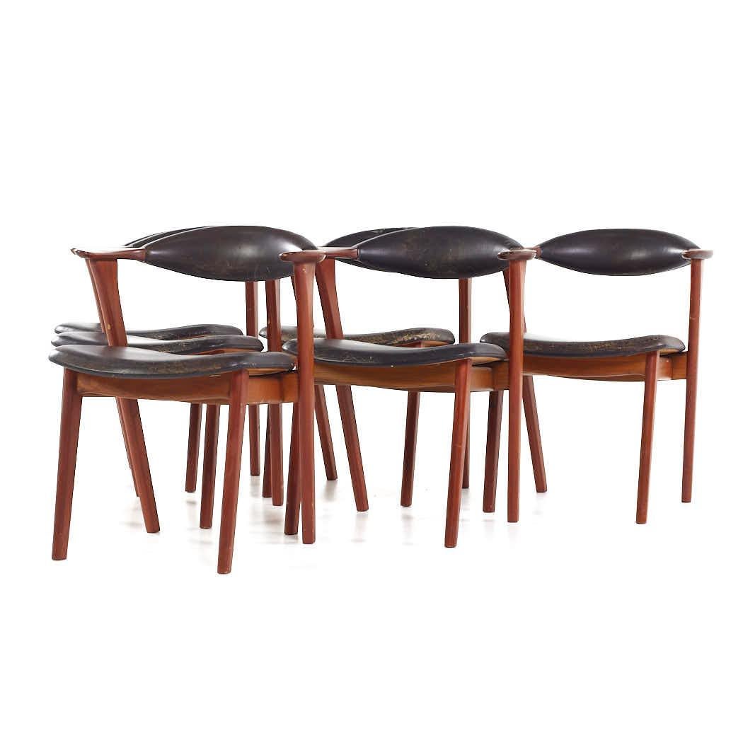 Mid-Century Modern Moreddi Style Mid Century Danish Dining Chairs - Set of 6 For Sale