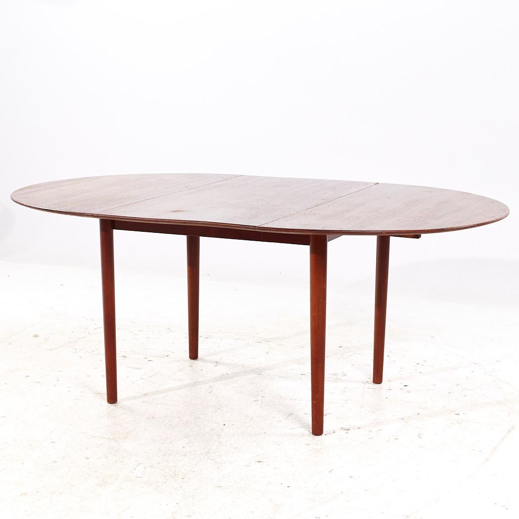 Moreddi Style Mid Century Danish Teak Table de salle à manger extensible à 1 volet en vente 2