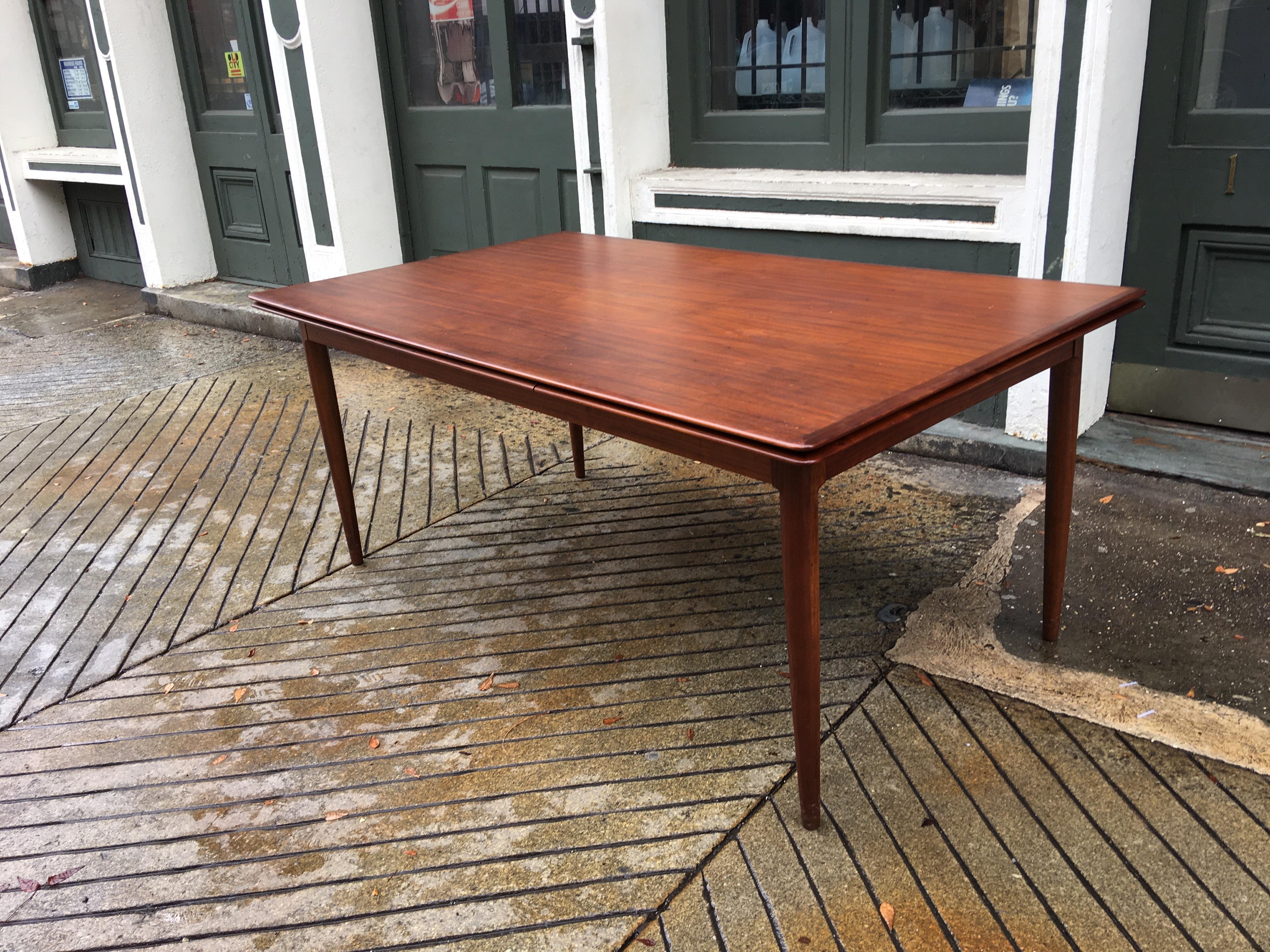 Scandinavian Modern Moreddi Teak Refractory Dining Table