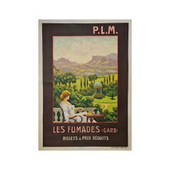 Morel de Tangry's 1920 poster, promoting PLM Railways and Les Fumades