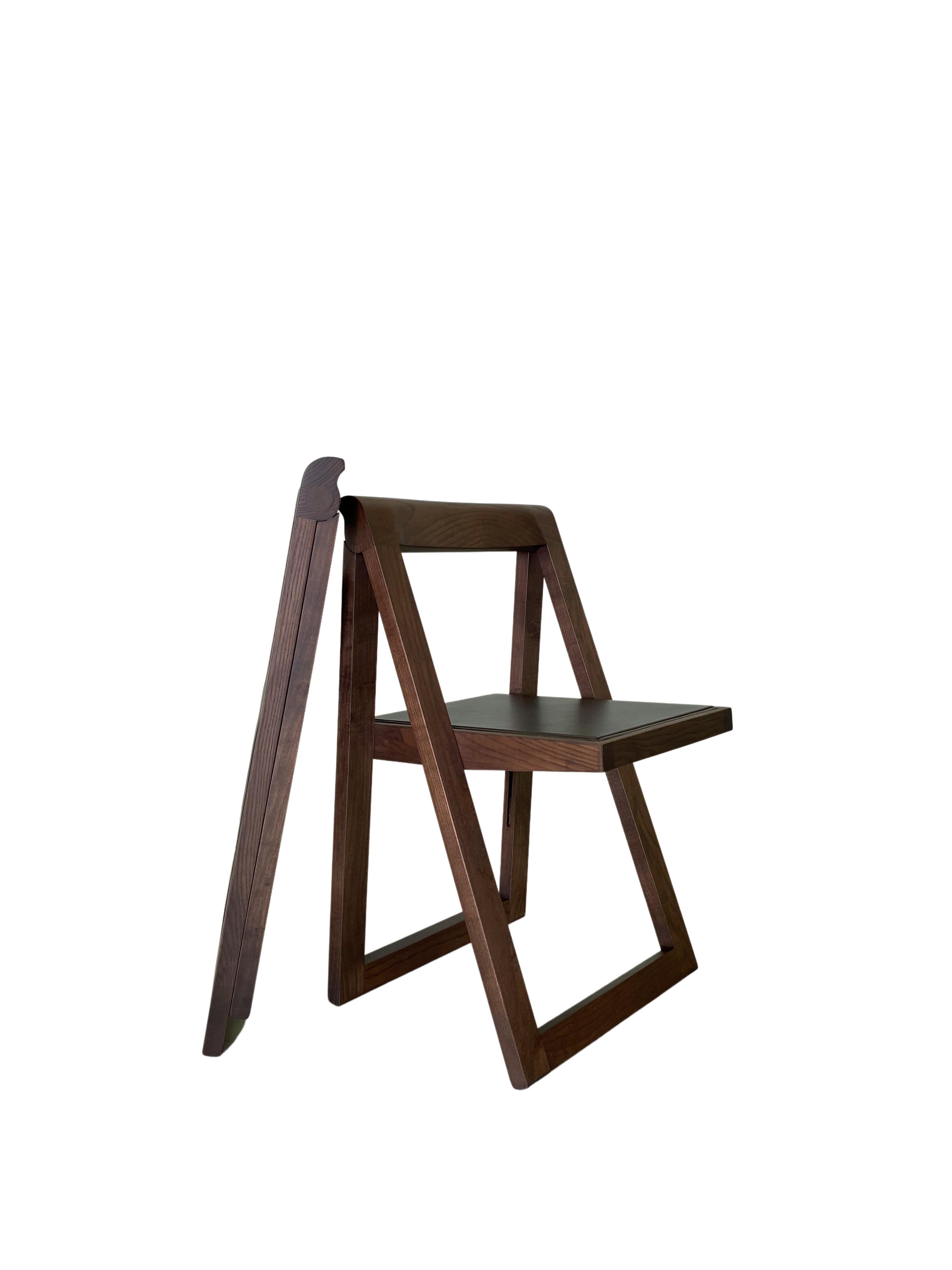 Frêne Morelato, chaise pliante en frêne et teck