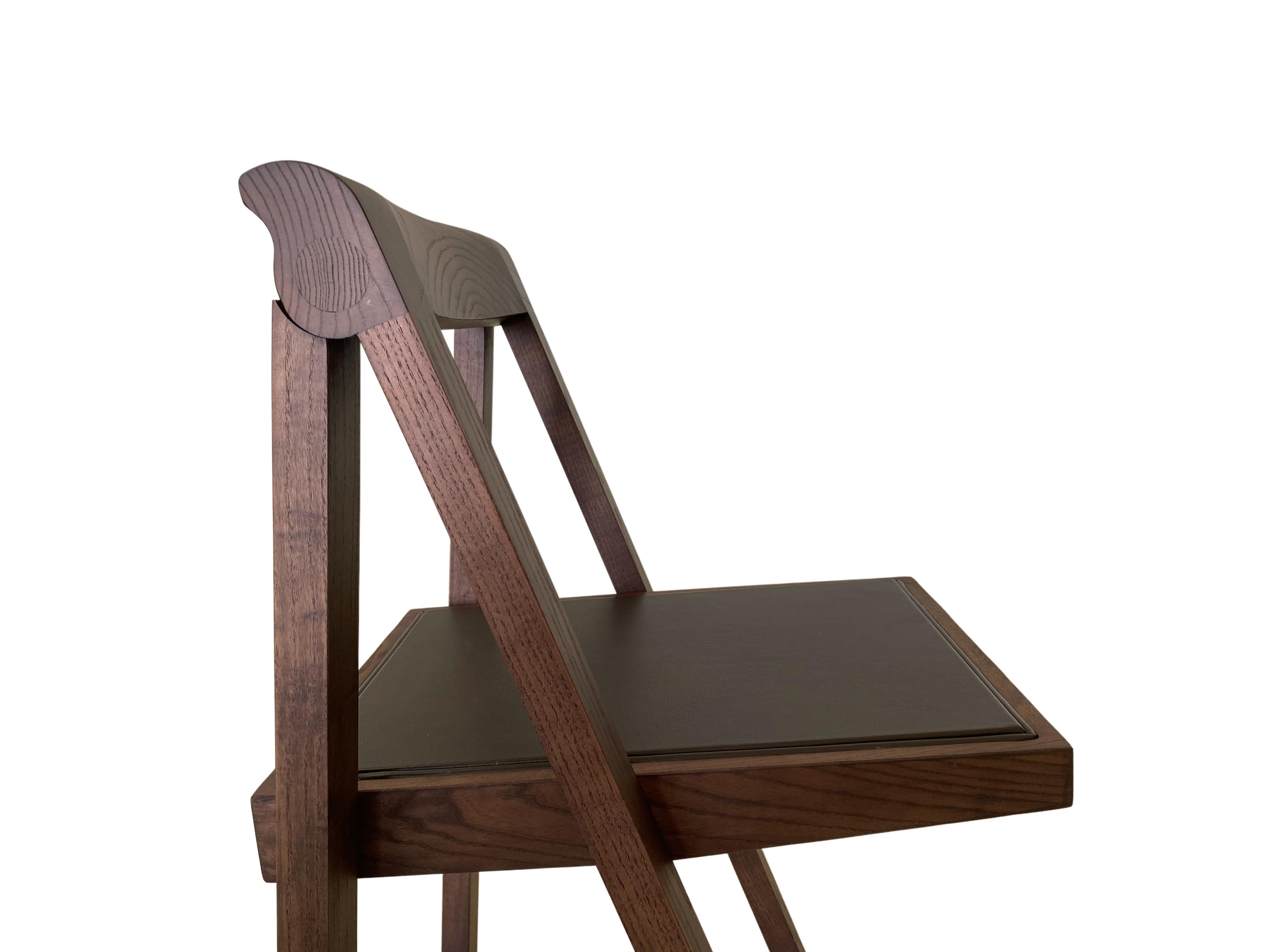 Morelato, chaise pliante en frêne et teck 3
