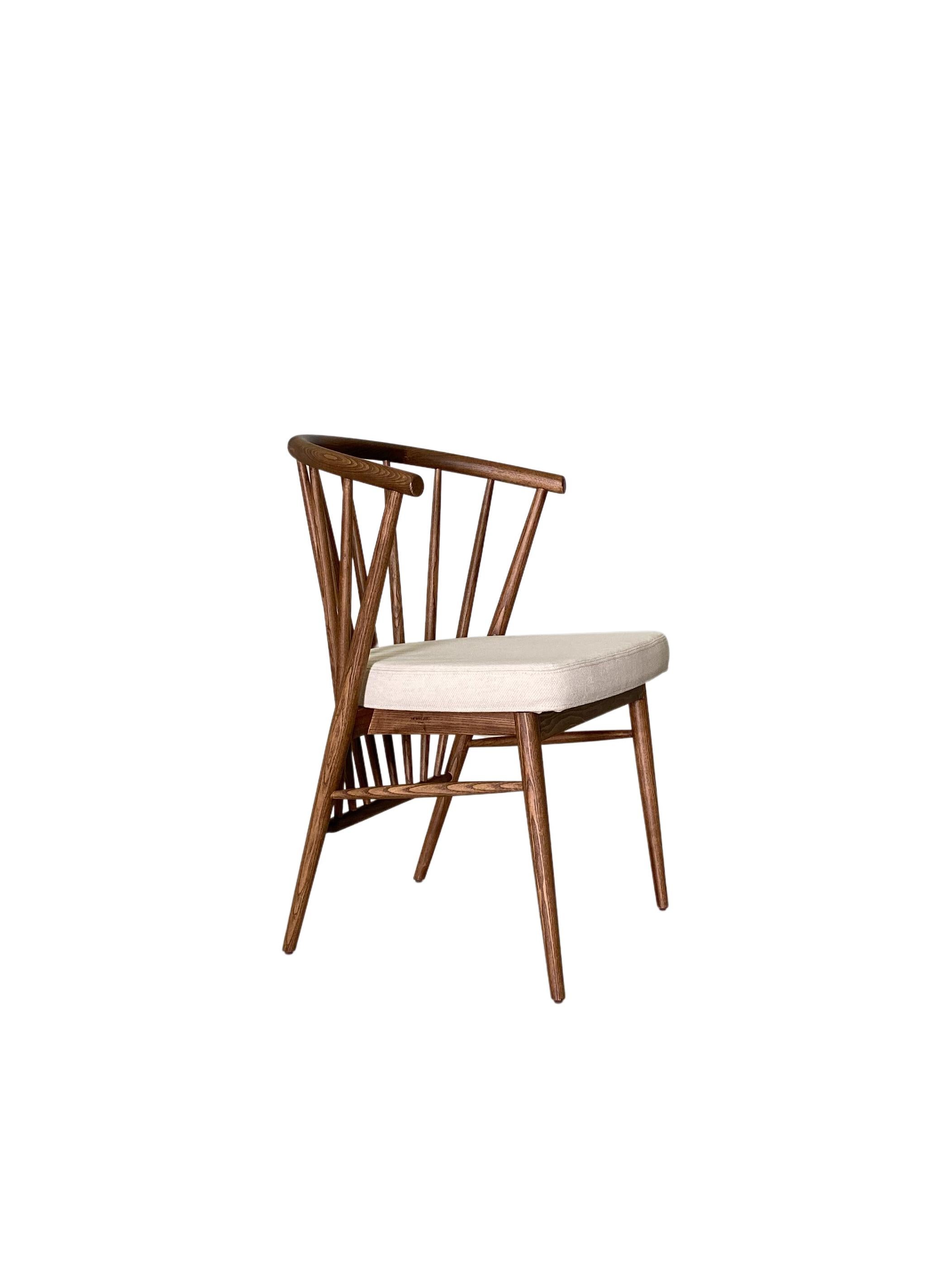 Contemporary Morelato, Jenny Chair in Ash Wood