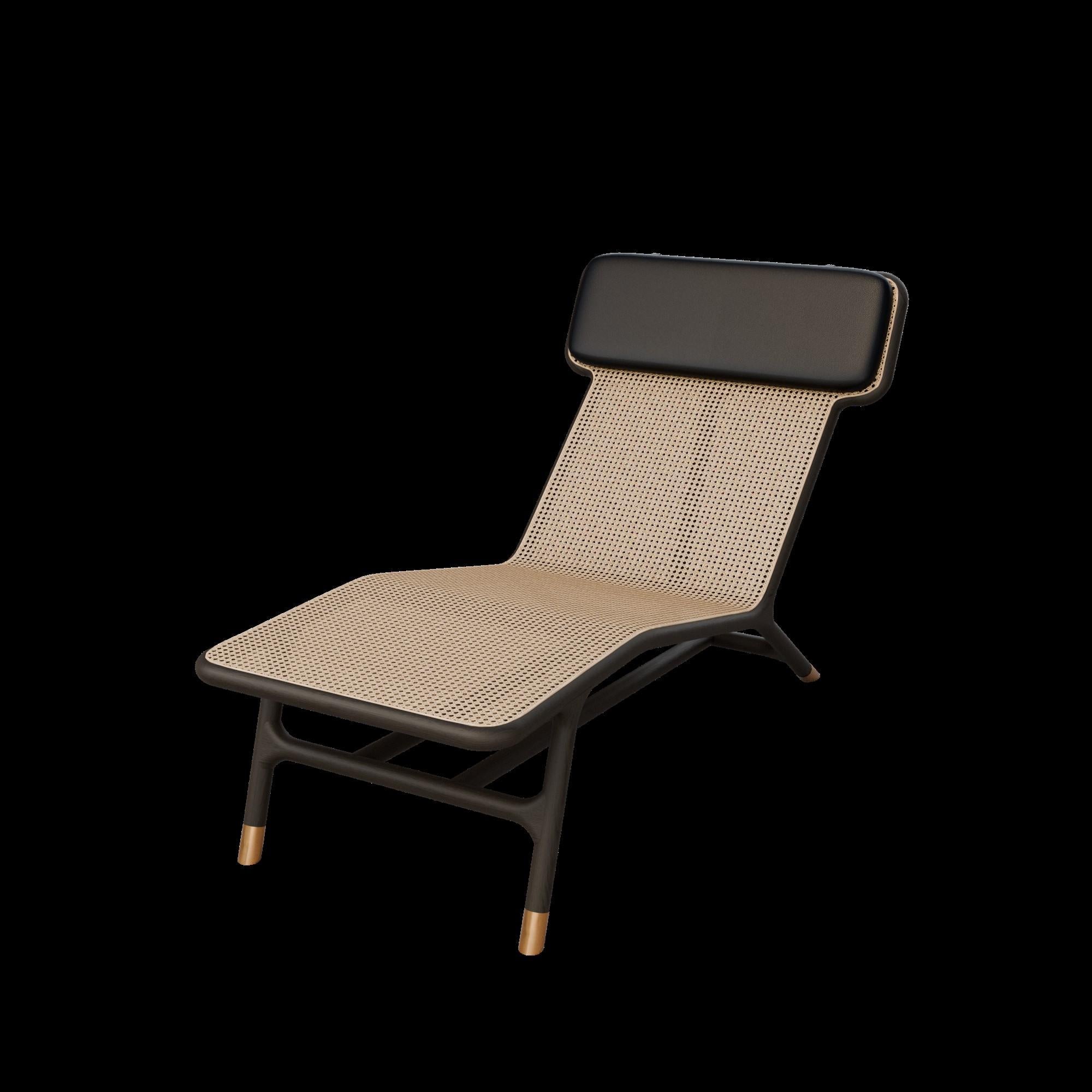 Mehrlato - Joyce Chaise Longue, aus Eschenholz und Wiener Stroh im Angebot 4