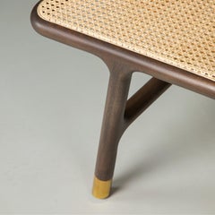 Morelato - Joyce Chaise Longue, Made of Ashwood and Vienna Straw