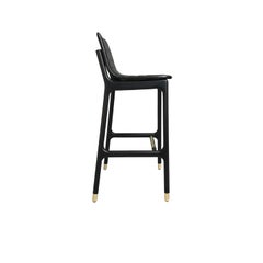 Morelato - Joyce Contemporary Stool in Ashwood and Leather