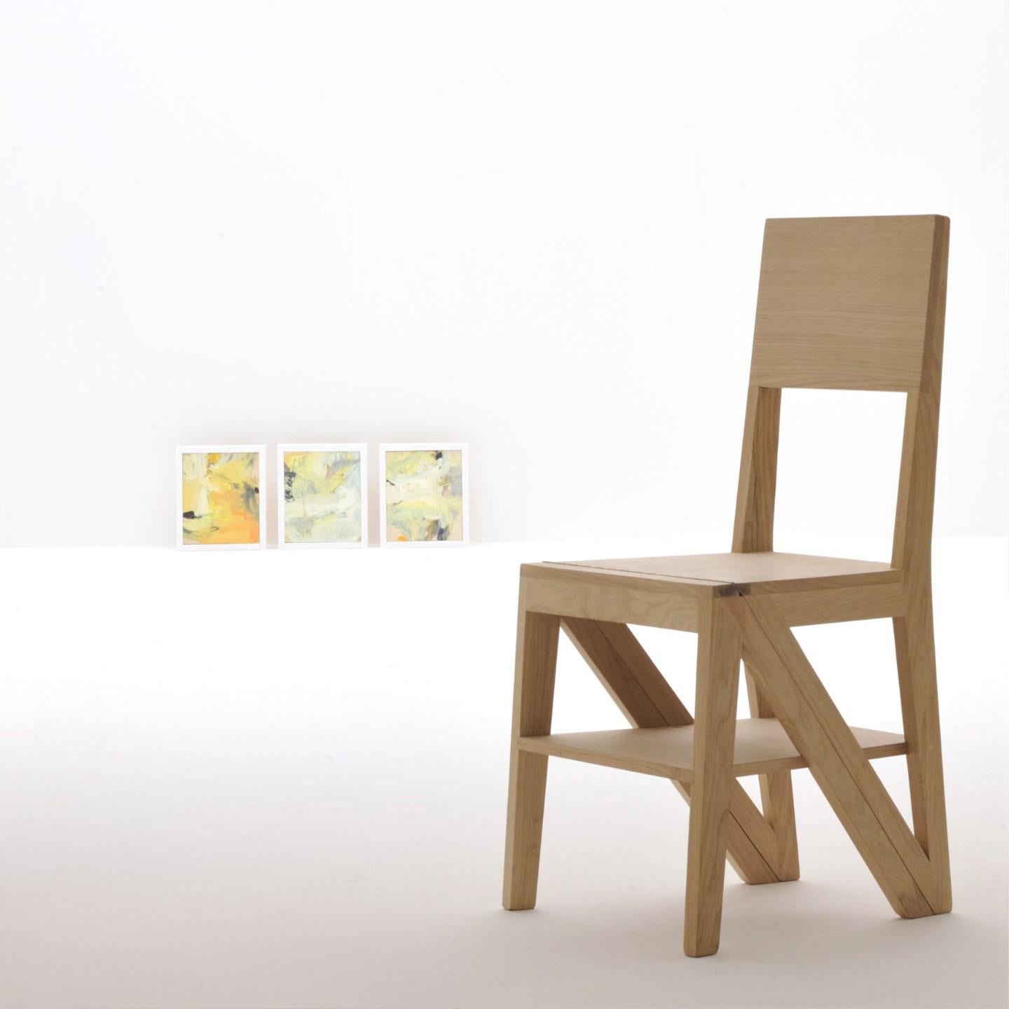 XXIe siècle et contemporain Morelato Scala, chaise en bois convertible en meuble de rangement en vente