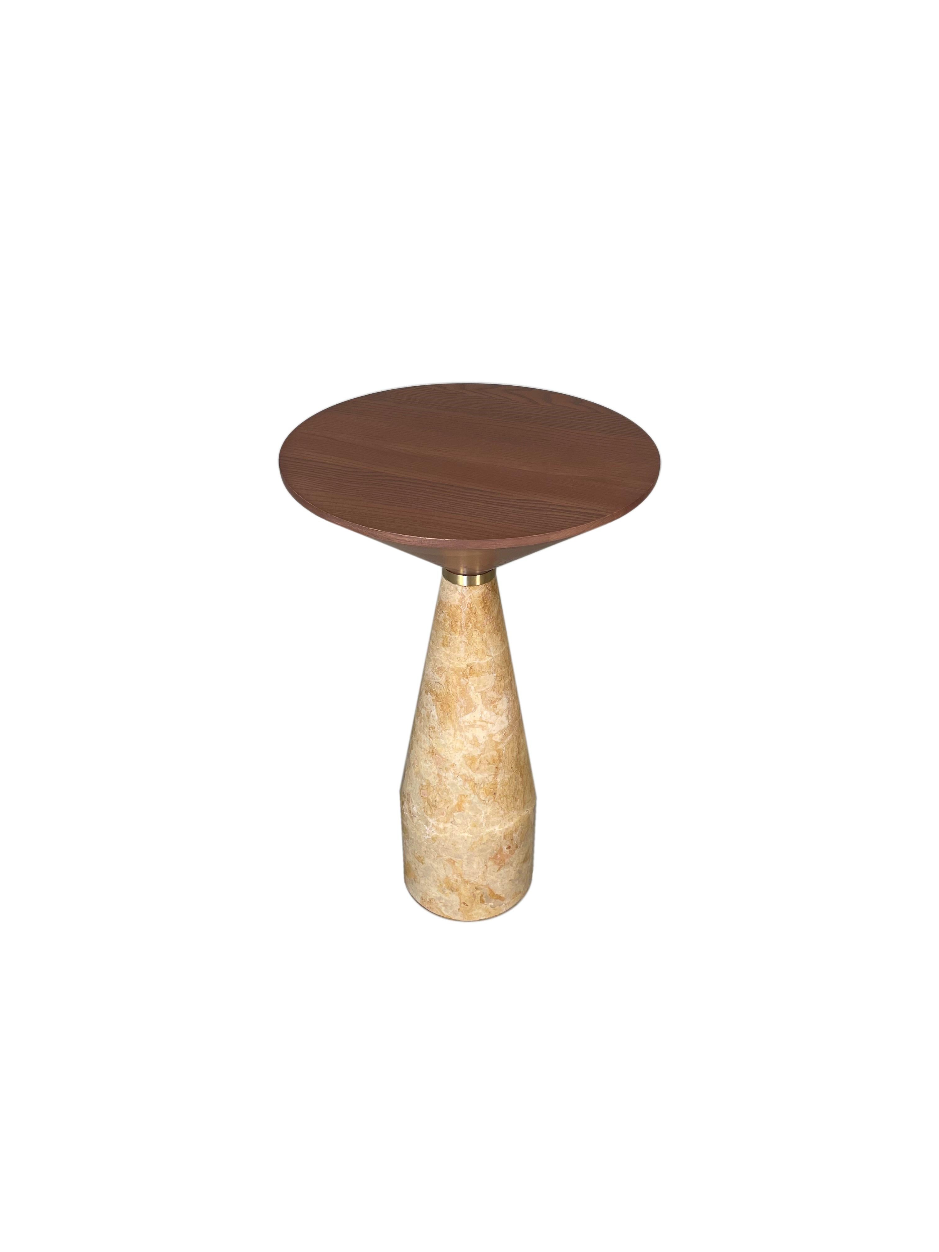 Cino is a new table designed by Italian-Canadian designer Libero Rutilo for Morelato
made of solid turned marble with hand turned top in solid ash wood, available in different wood finishes and different marbles
Dimension D 37 H 61 cm 
Weight