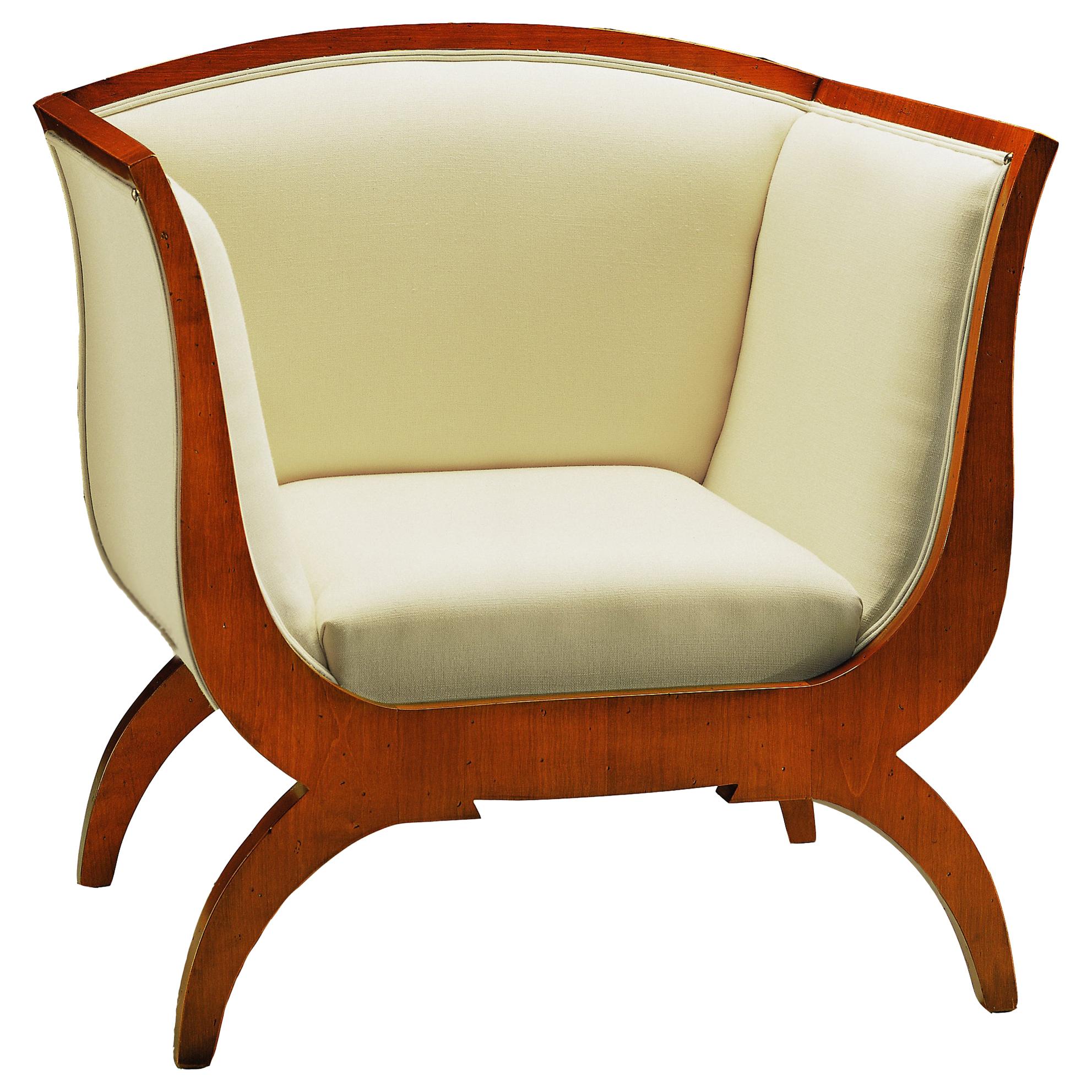 Morelato Wooden Armchair in Biedermeier Style For Sale