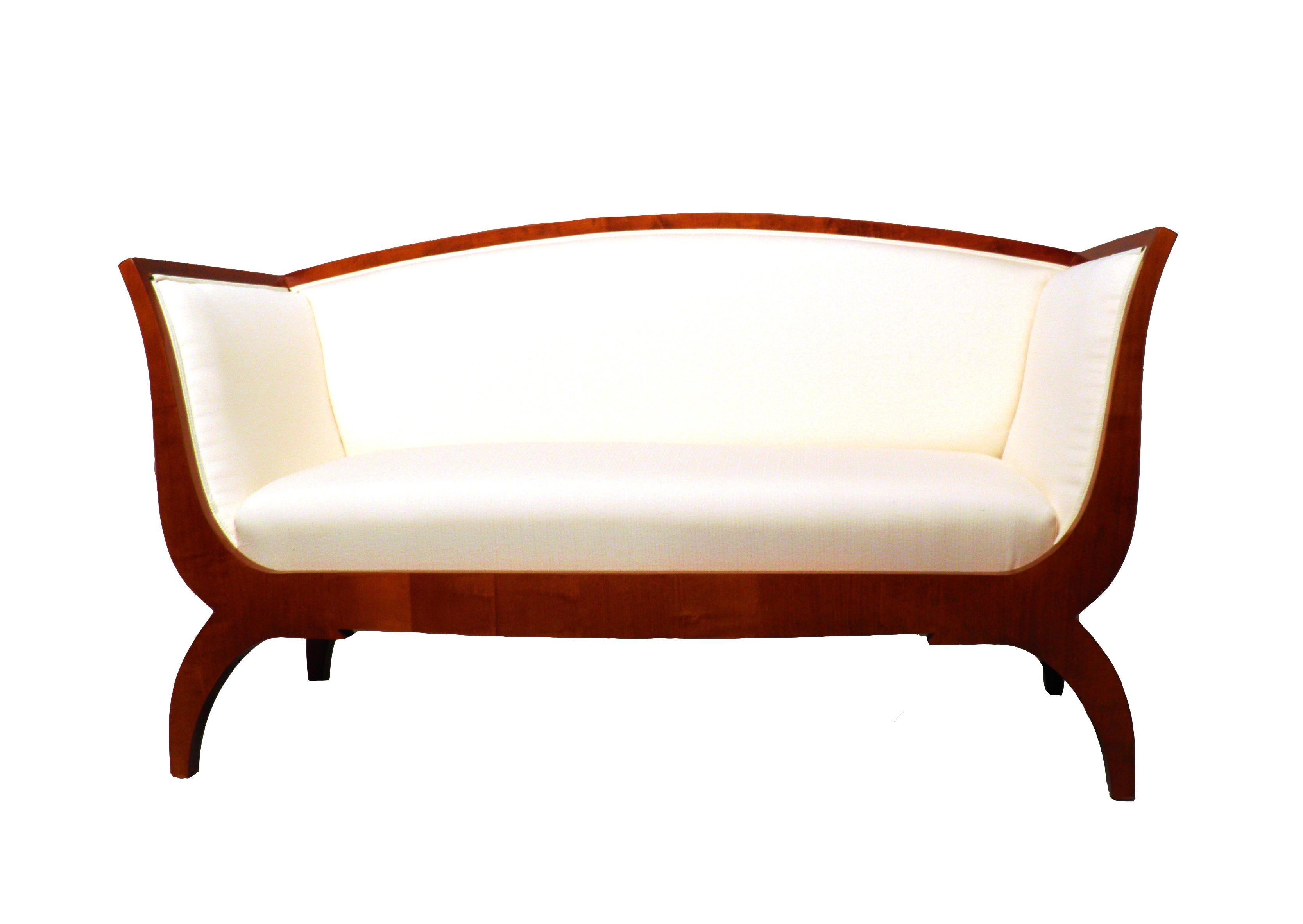 Italian Morelato Wooden Sofa in Biedermeier Style