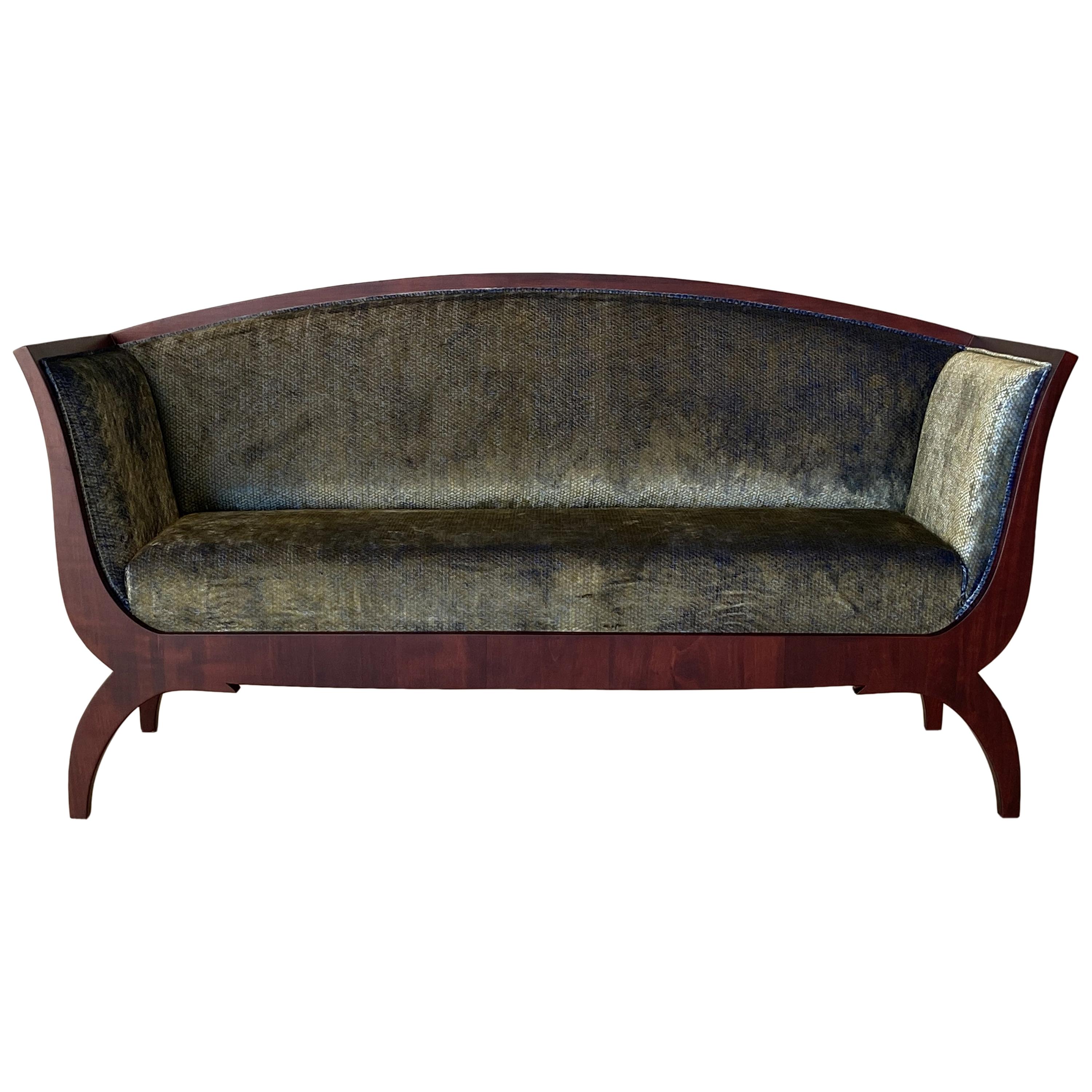 Morelato Wooden Sofa in Biedermeier Style