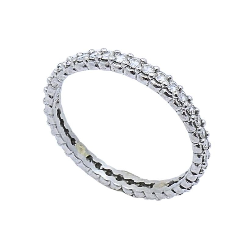 Anillo de Platino Morelli Pinpoint Eternidad Diamante Corte redondo