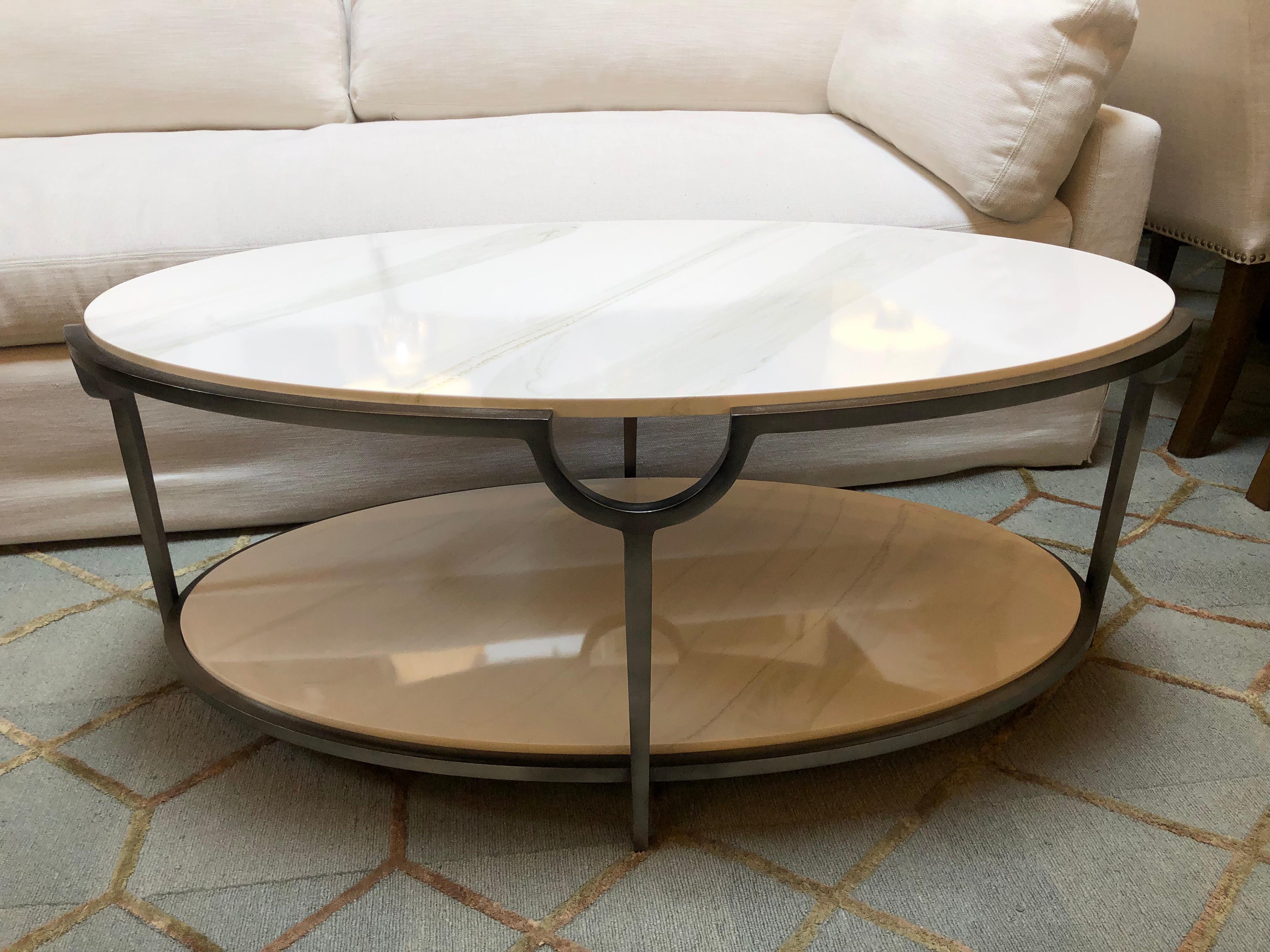 Morello Oval Cocktail Table by Bernhardt Furniture Company For Sale at