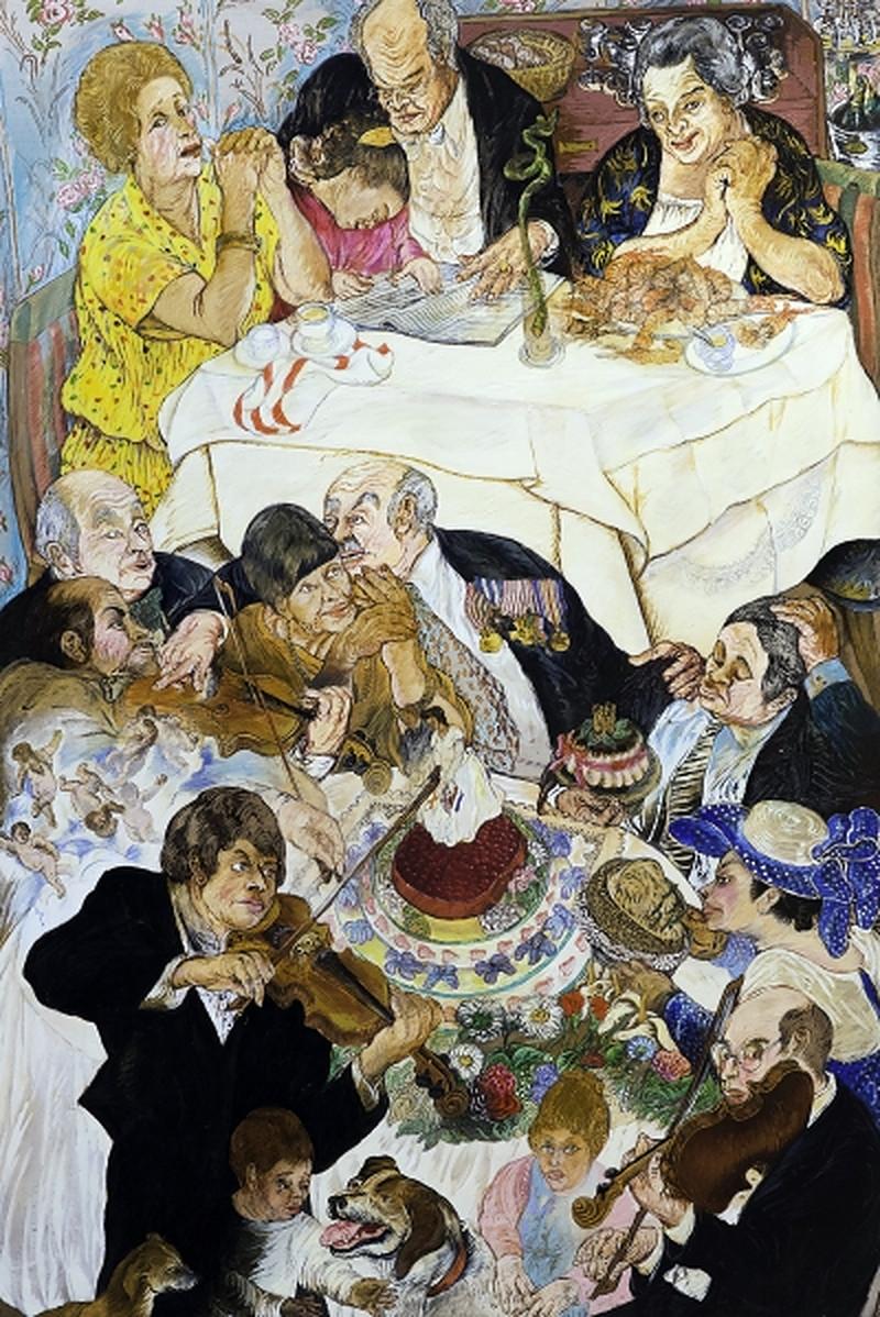 Figurative Painting de Moreno Pincas - Noces D'Or