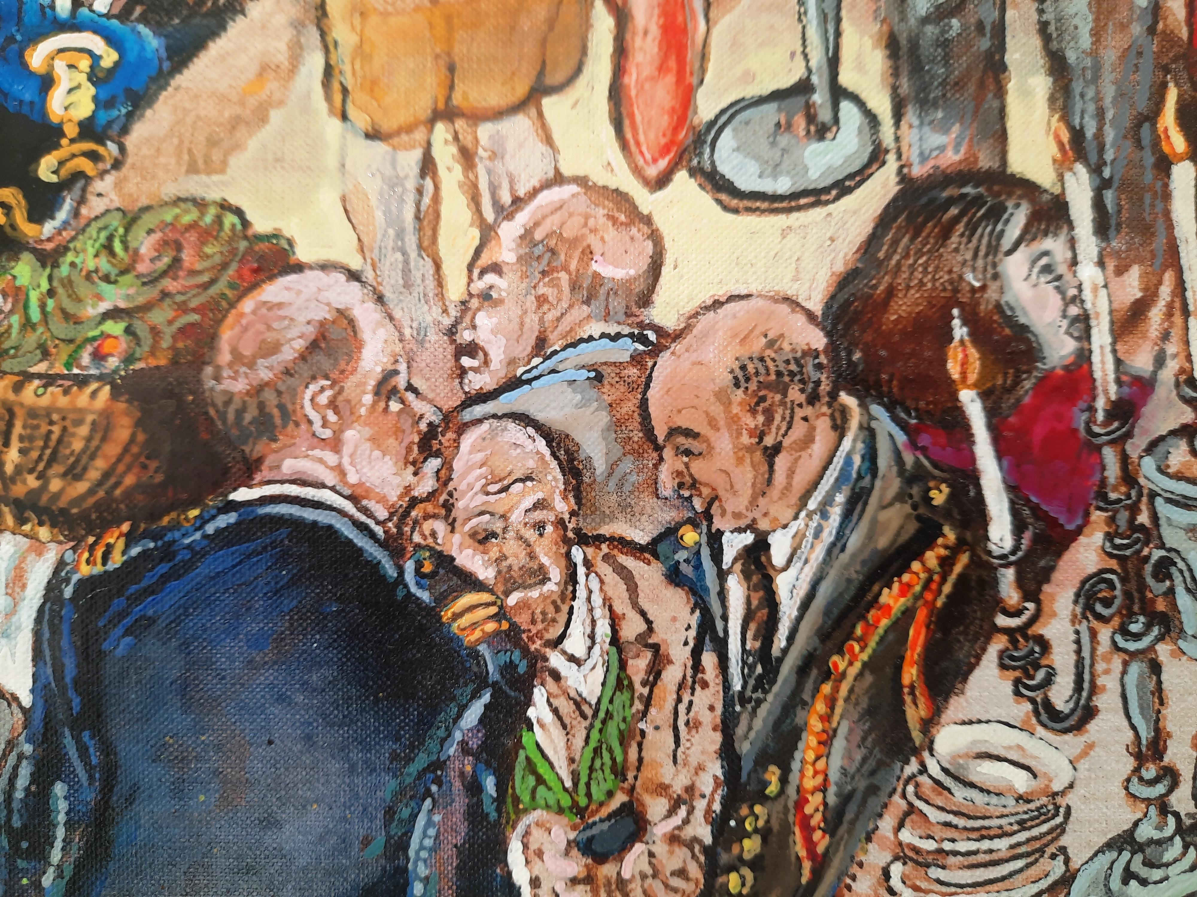 La Legione d'Onore Moreno Pincas Arte contemporanea Commedia umana pittura in vendita 9