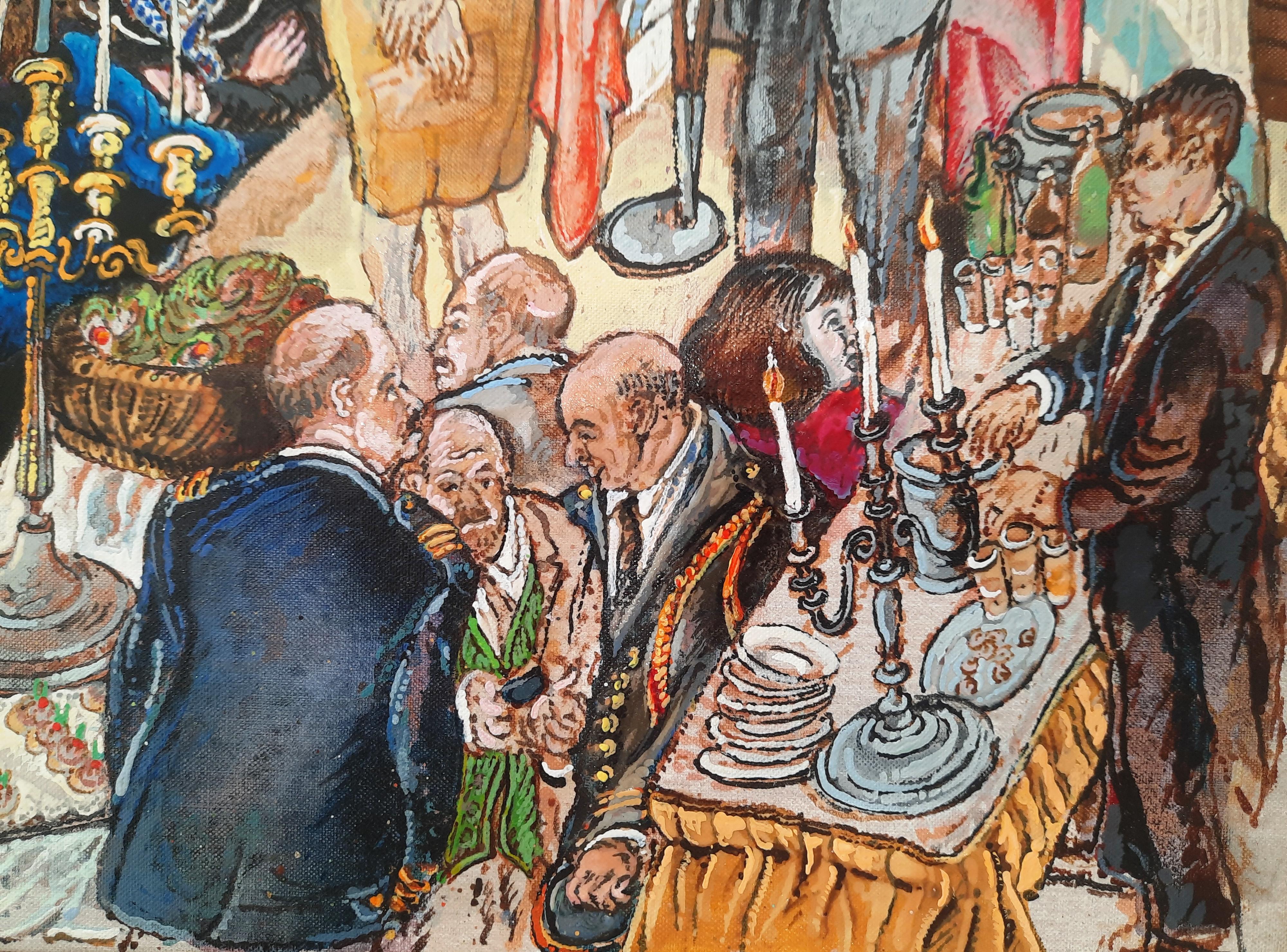 La Legione d'Onore Moreno Pincas Arte contemporanea Commedia umana pittura in vendita 10