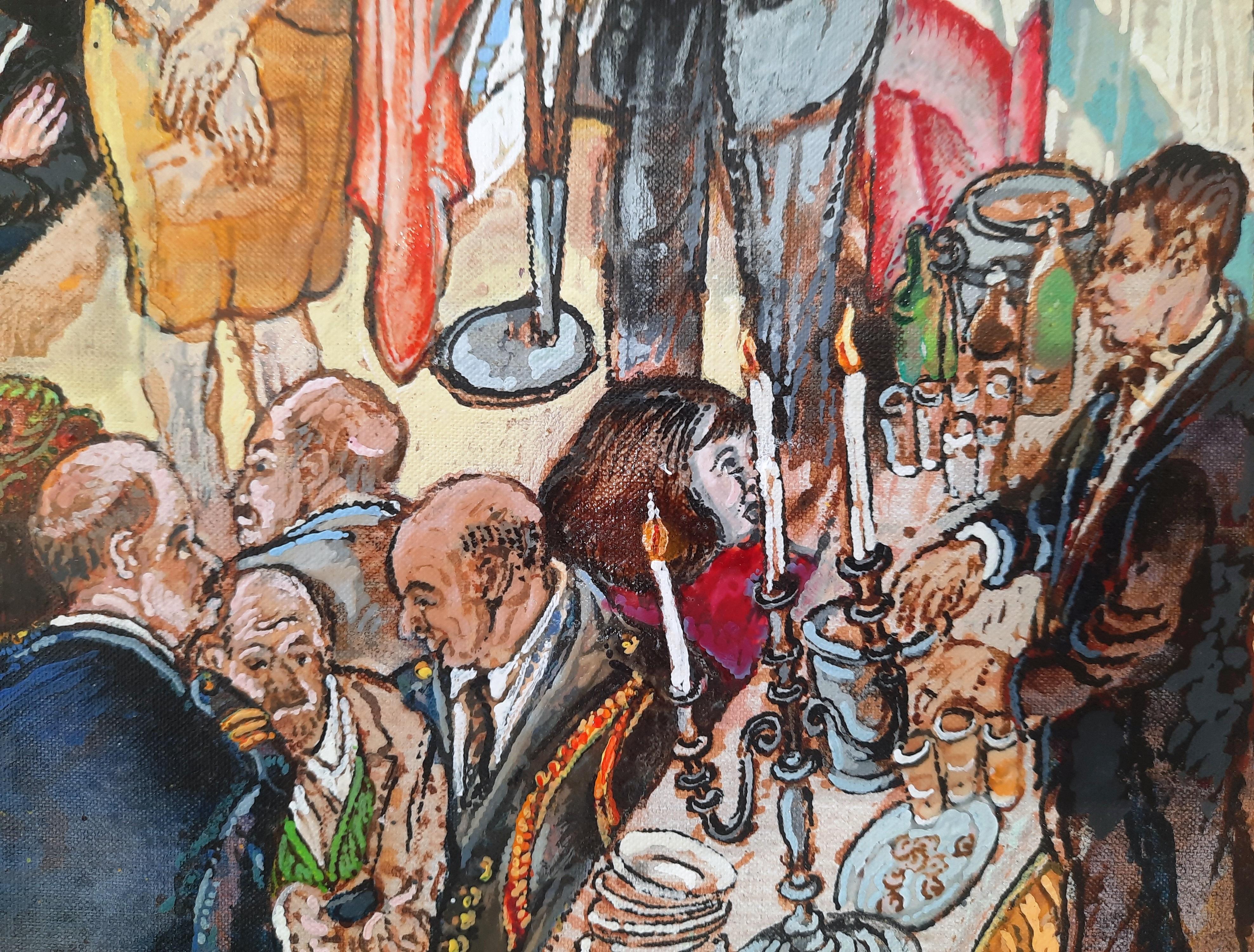 La Legione d'Onore Moreno Pincas Arte contemporanea Commedia umana pittura in vendita 11