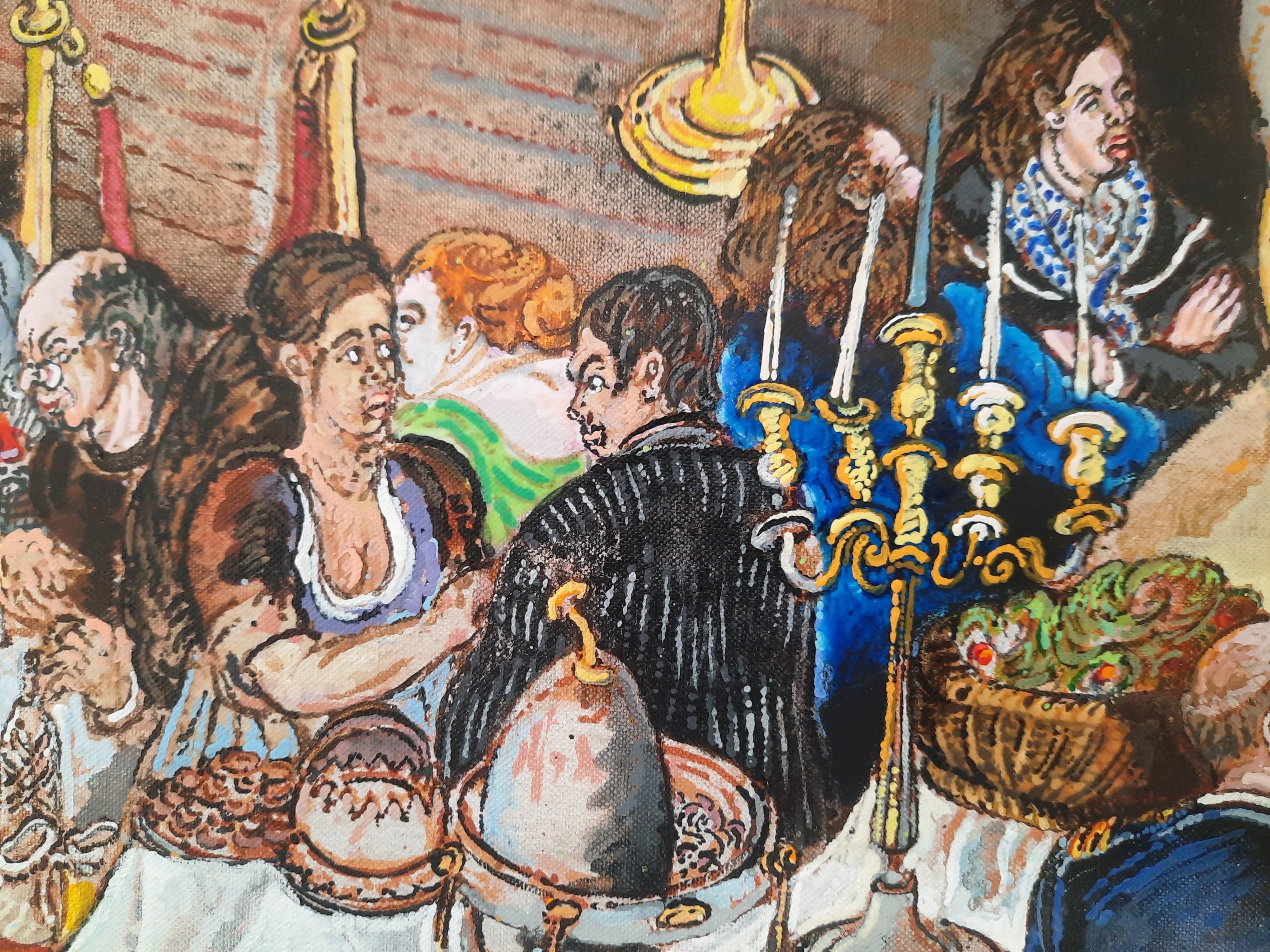 La Legione d'Onore Moreno Pincas Arte contemporanea Commedia umana pittura in vendita 12