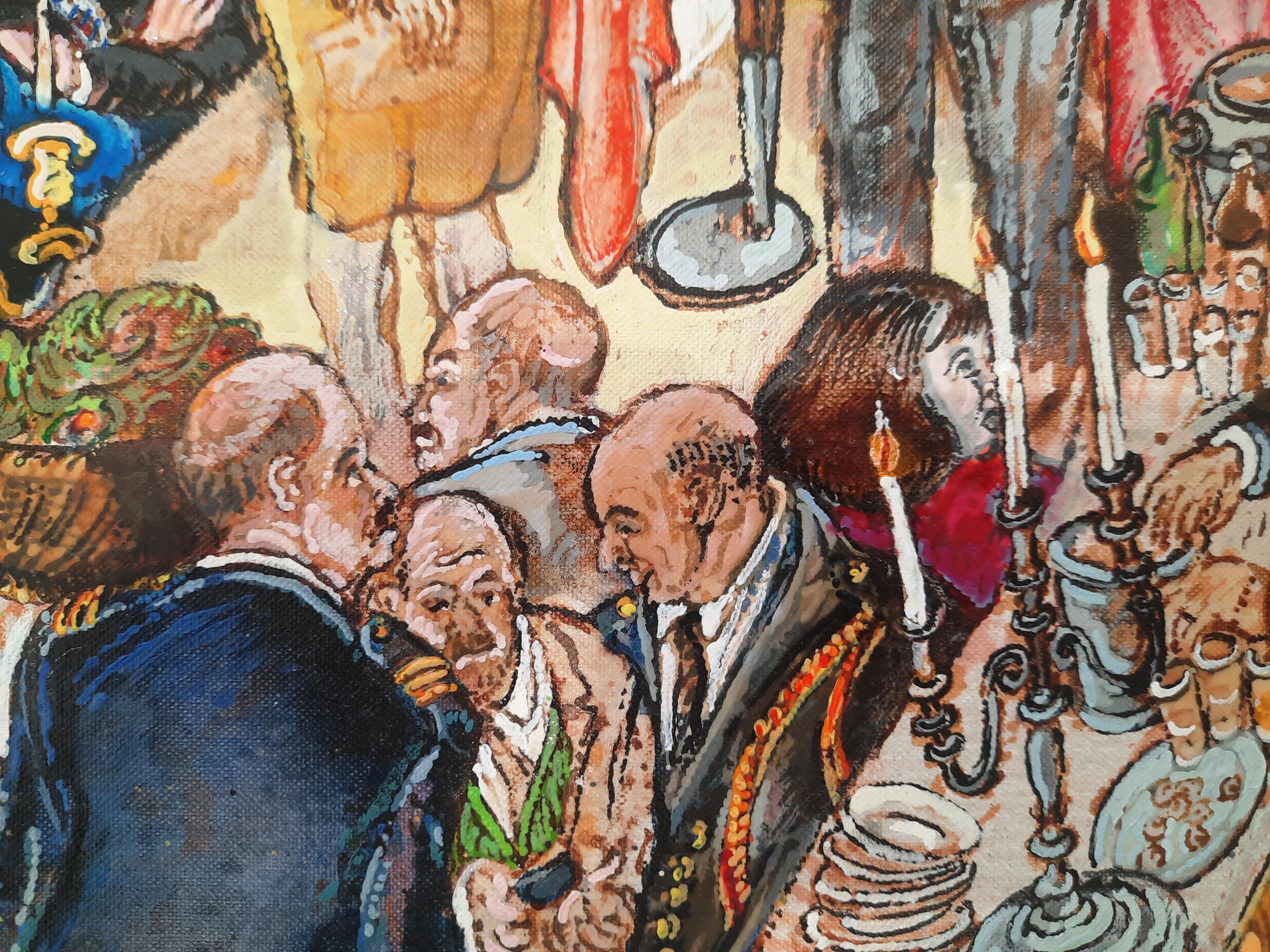 La Legione d'Onore Moreno Pincas Arte contemporanea Commedia umana pittura in vendita 1