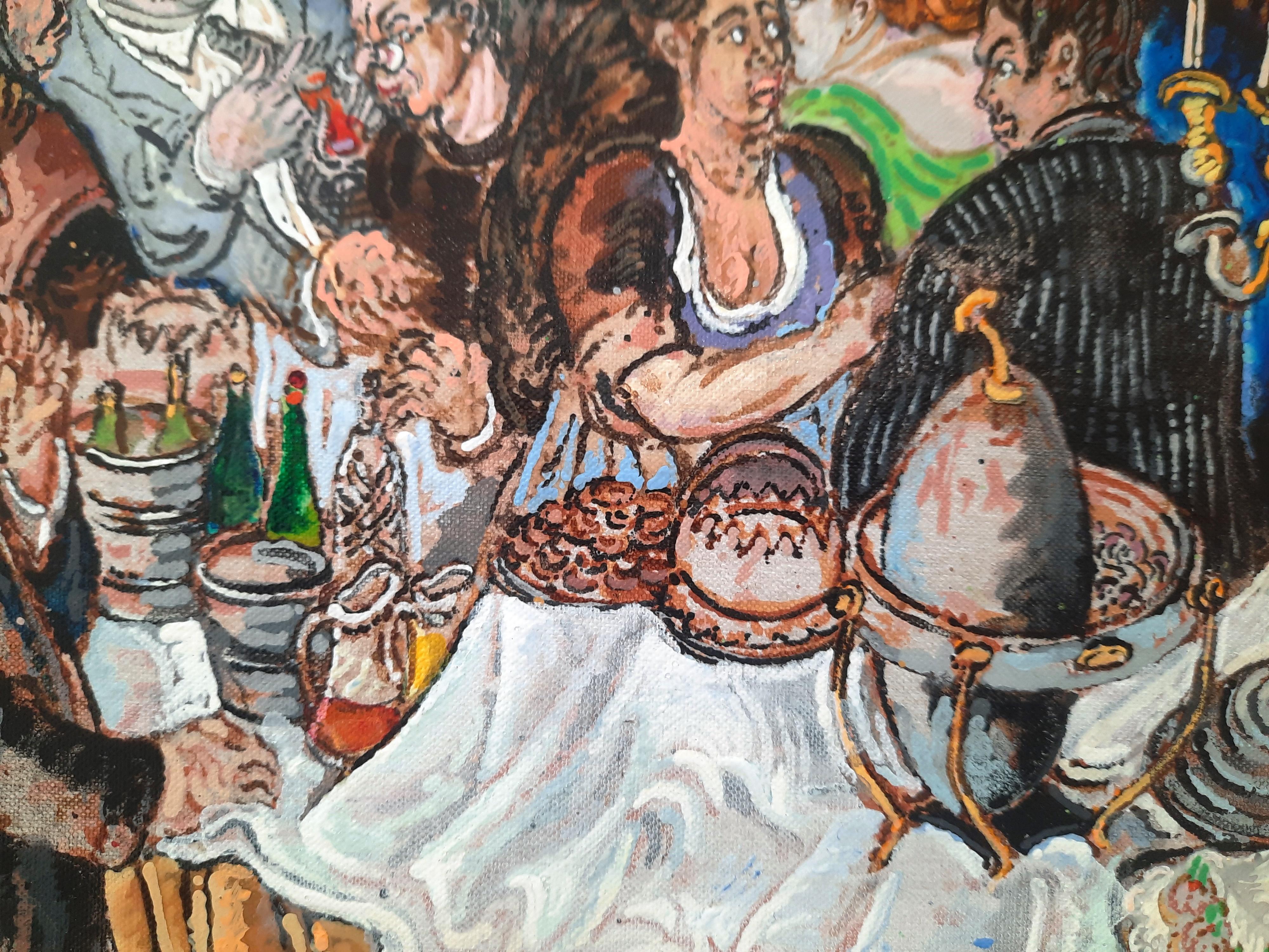 La Legione d'Onore Moreno Pincas Arte contemporanea Commedia umana pittura in vendita 2