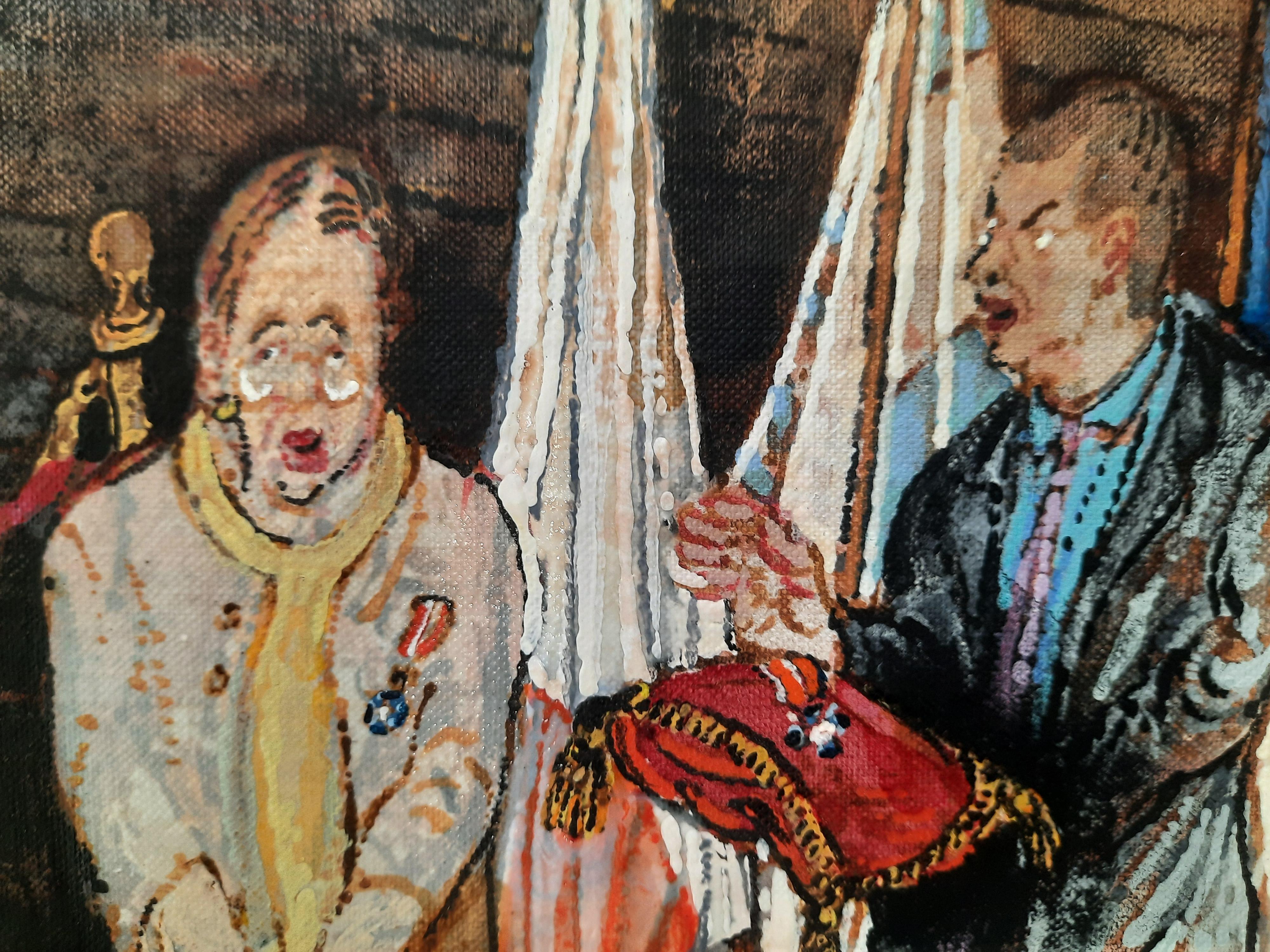 La Legione d'Onore Moreno Pincas Arte contemporanea Commedia umana pittura in vendita 6