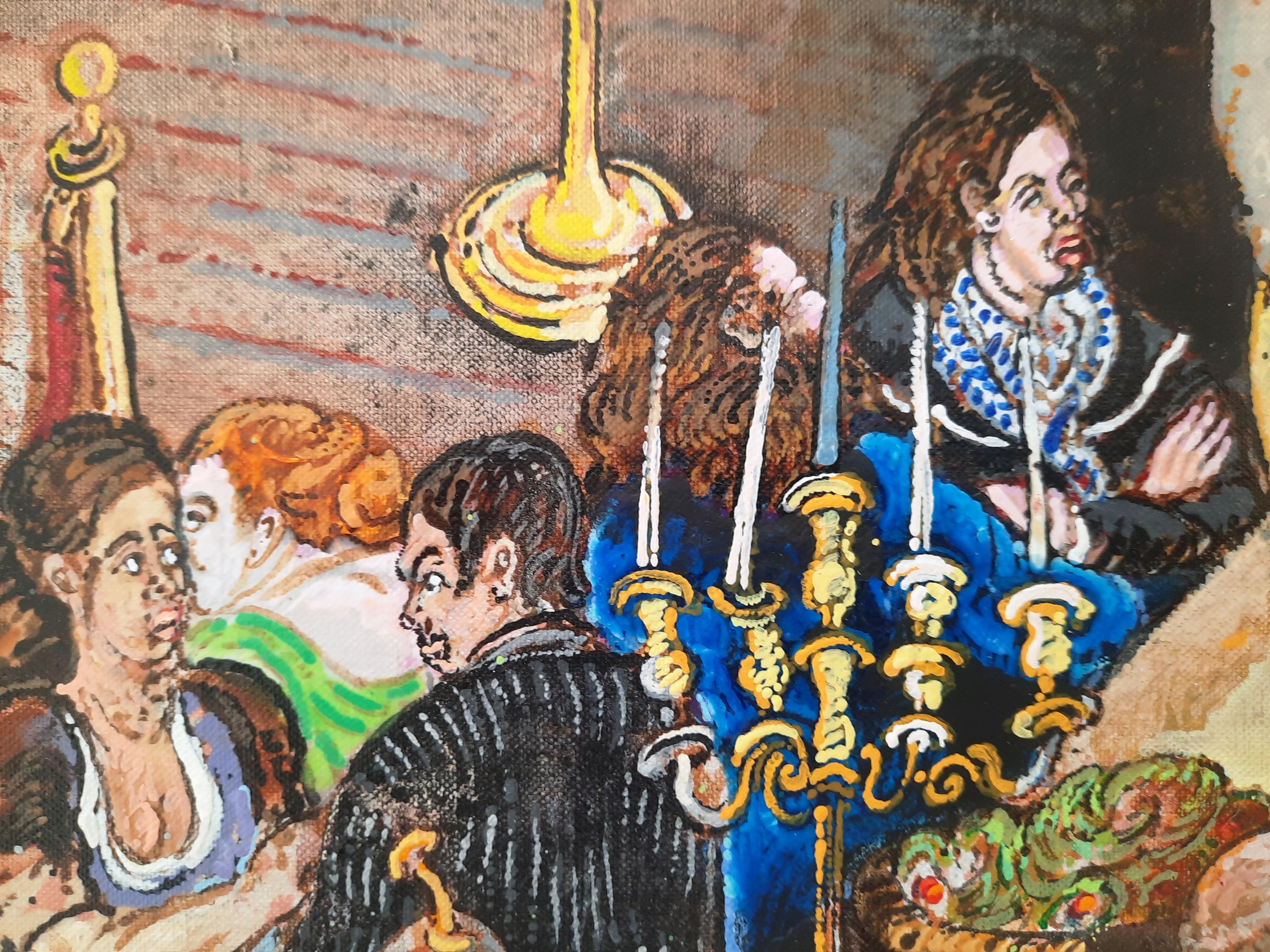 La Legione d'Onore Moreno Pincas Arte contemporanea Commedia umana pittura in vendita 8