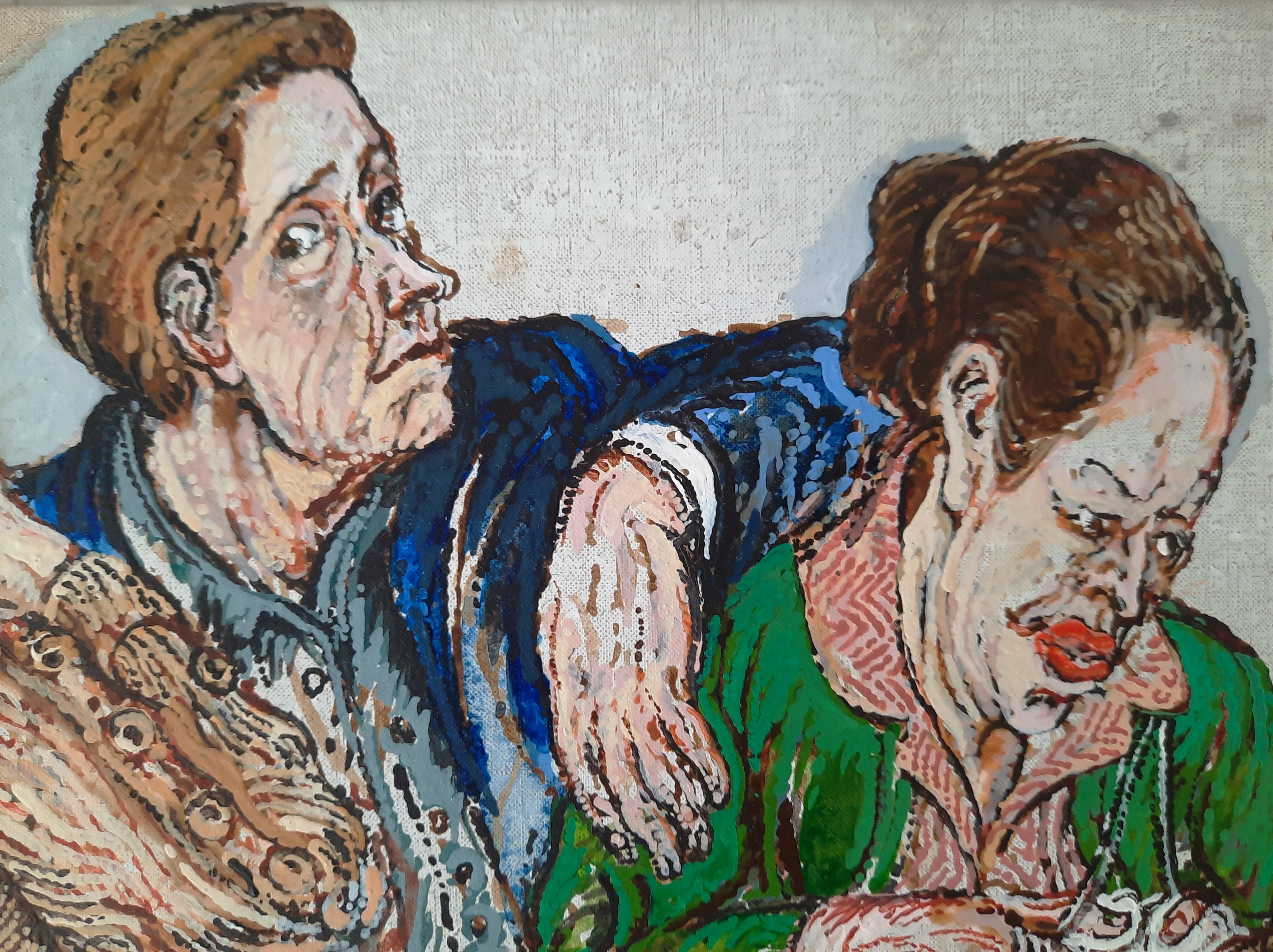 Il turbante di Moreno Pincas Arte contemporanea pittura ritratto persone figurative in vendita 3