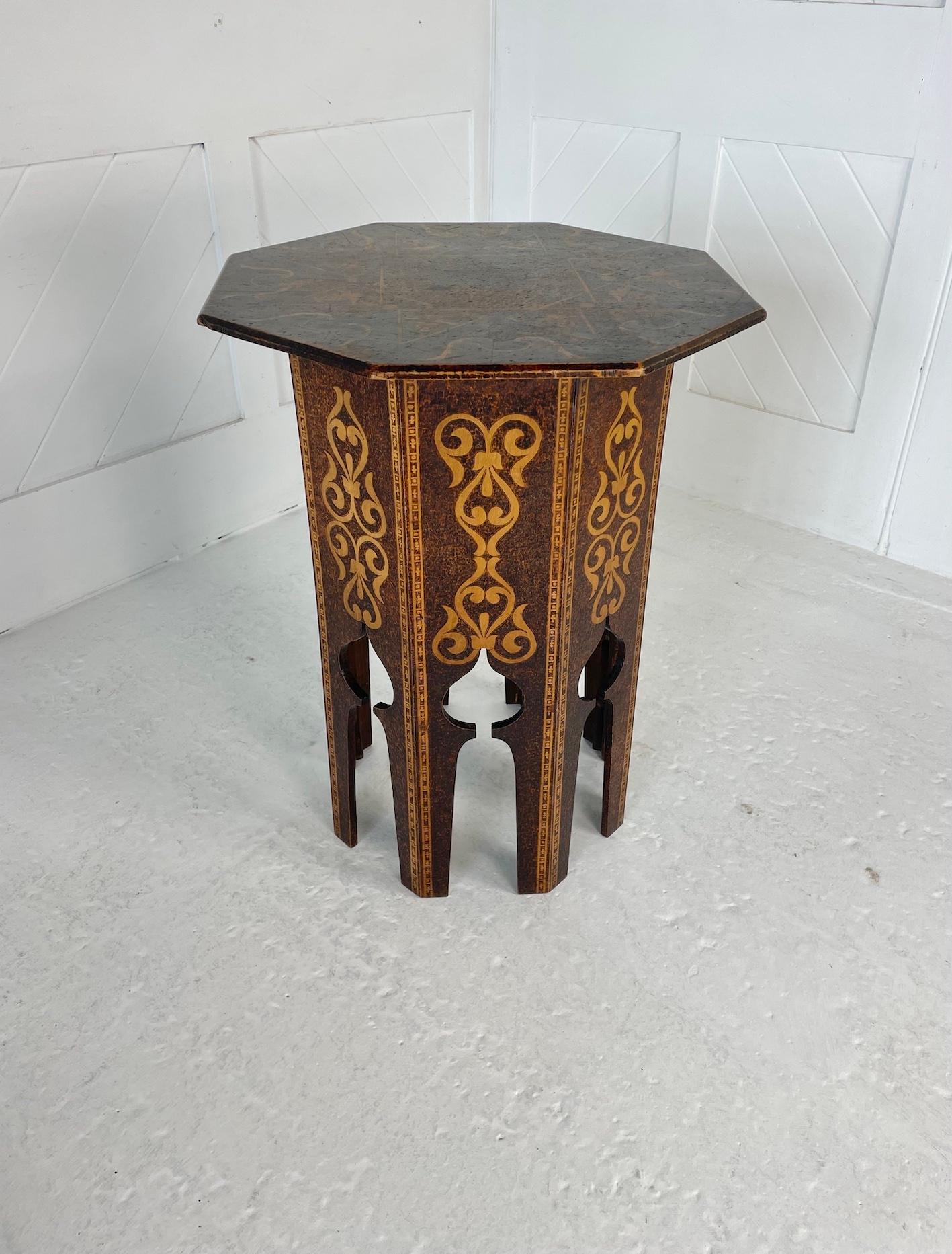 Scottish Moresque Octagonal Side Table For Sale