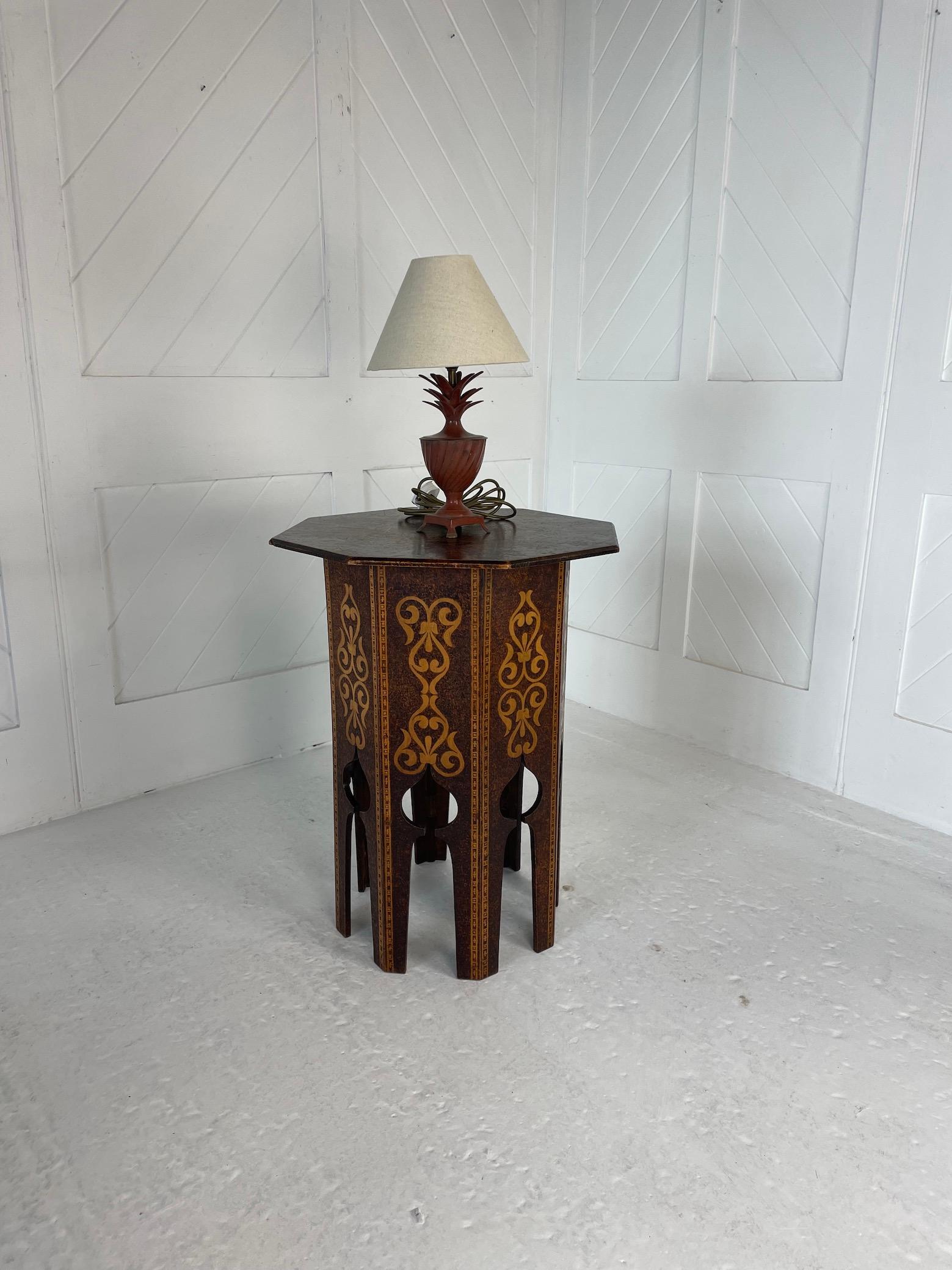Moresque Octagonal Side Table In Good Condition For Sale In Petworth, GB