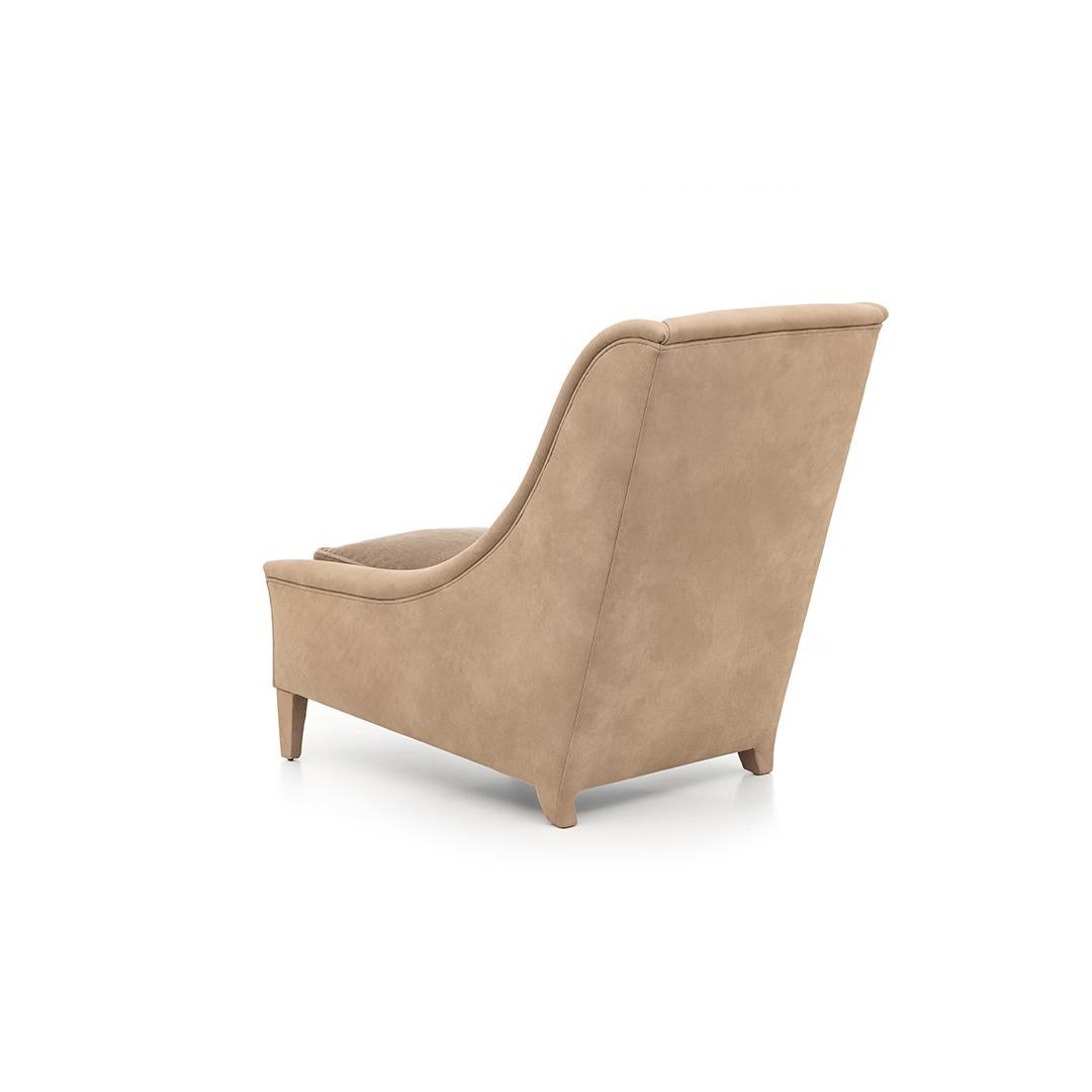 Contemporary Moretti Armchair with Footrest For Sale