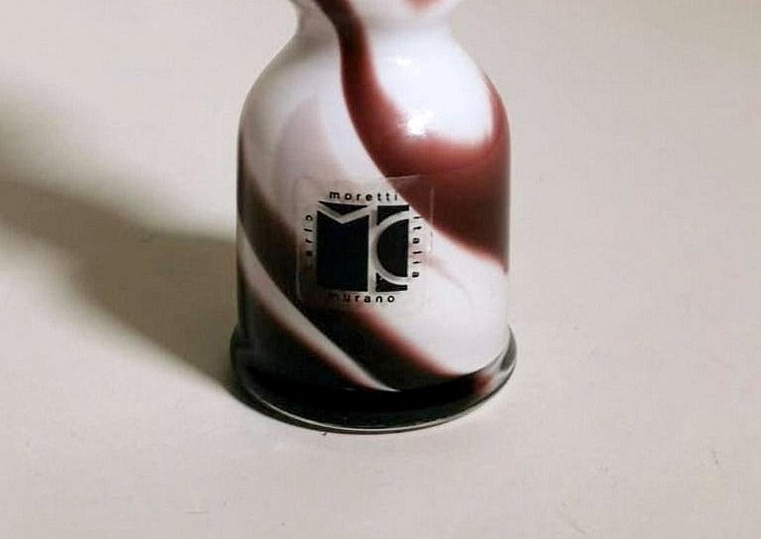 Moretti Carlo Murano Kleine Vase aus farbigem Opalglas im Angebot 2