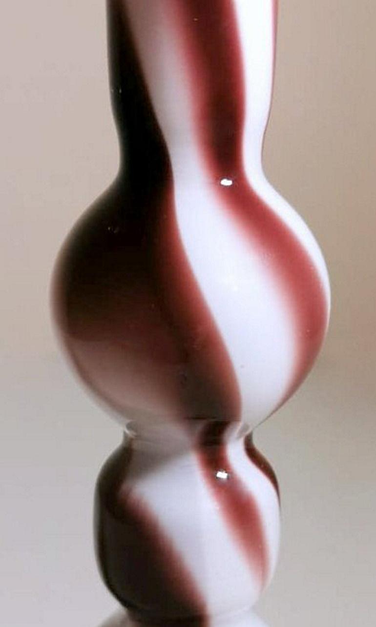 20th Century Moretti Carlo Murano Small Vase In Colored Opaline Glass For Sale