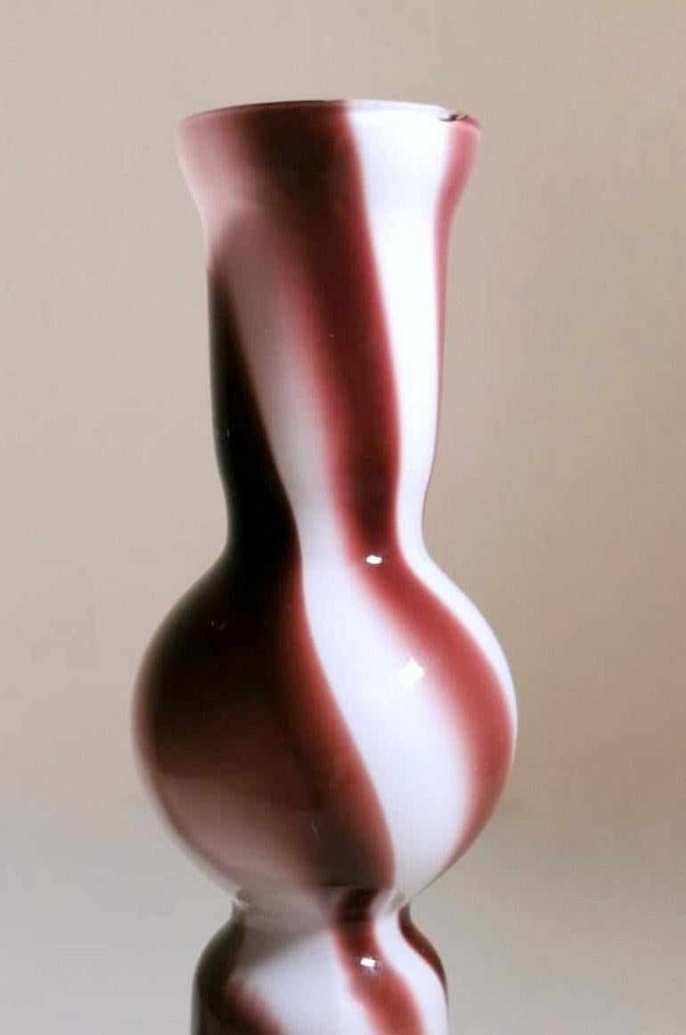 Moretti Carlo Murano Small Vase In Colored Opaline Glass For Sale 1