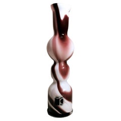 Retro Moretti Carlo Murano Small Vase In Colored Opaline Glass