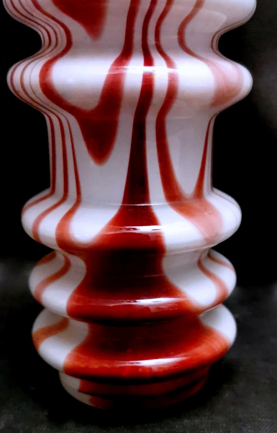 Moretti Carlo Murano Vase in Colored Opaline Glass 2