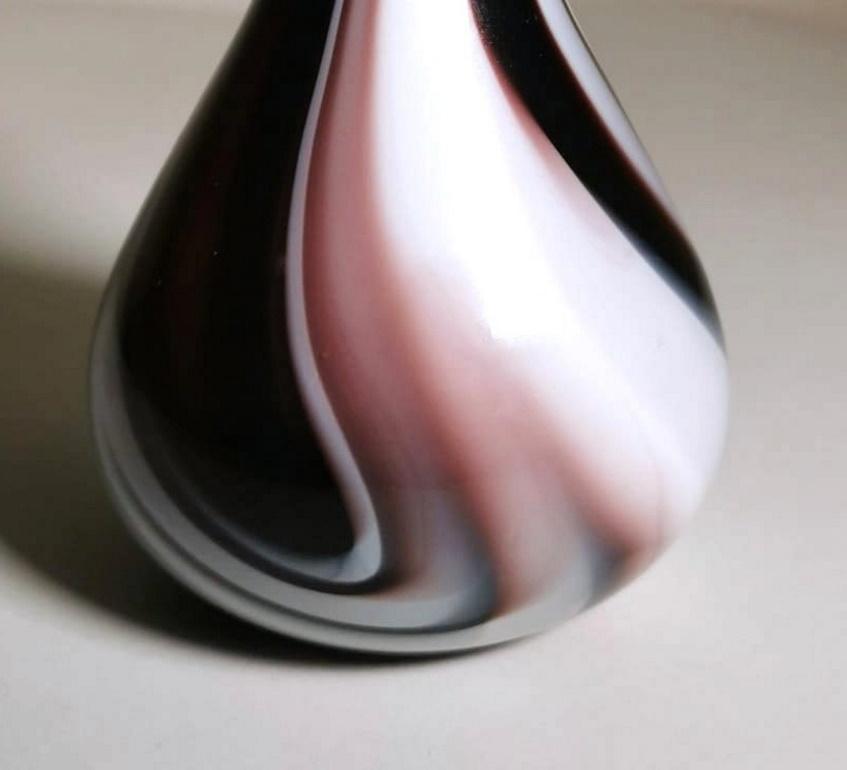Moretti Murano Vase en verre opalin coloré en vente 2